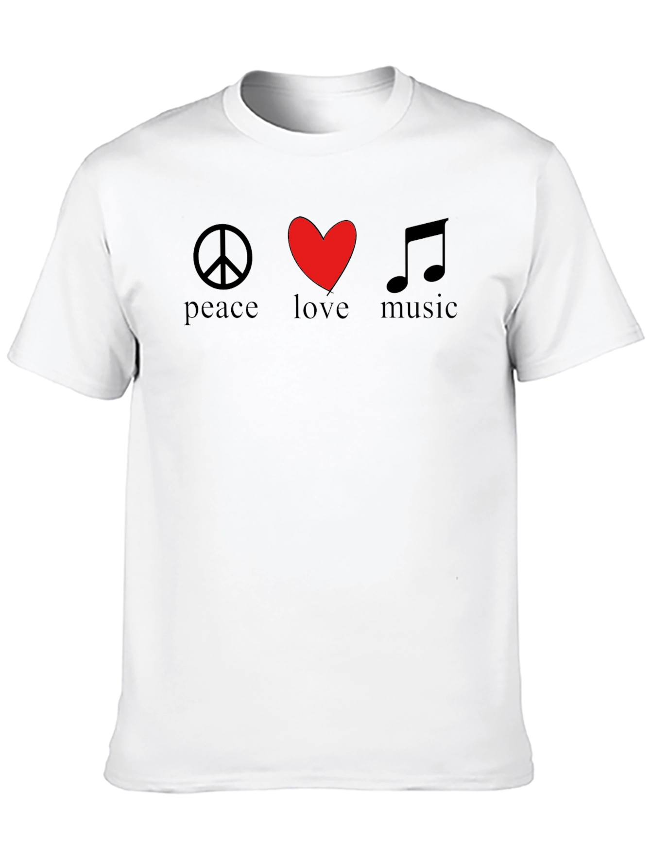 Peace Love Music T-Shirt - Trendy Graphic Tee