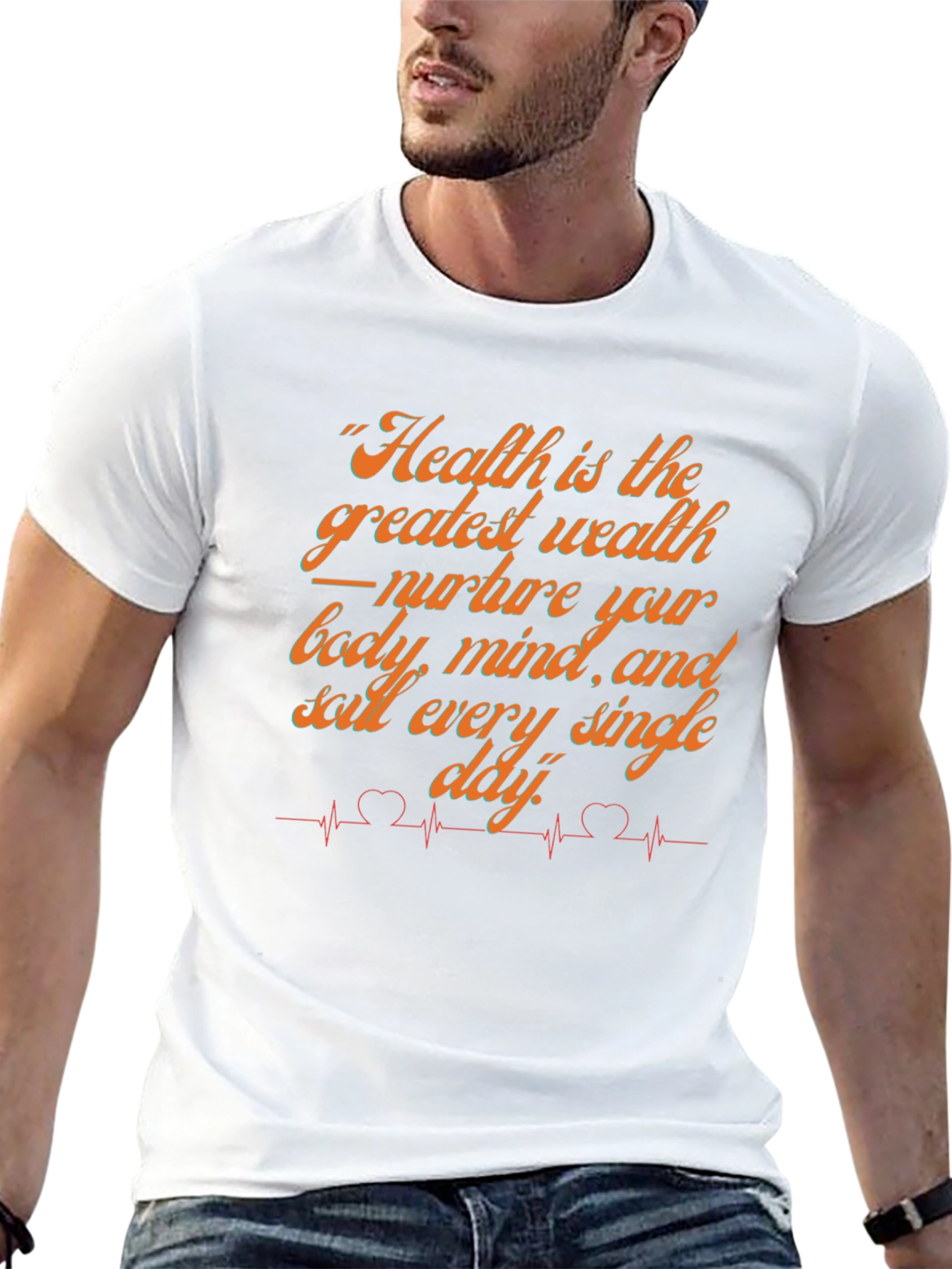 Health is Wealth Graphic Tee - Nurture Your Body