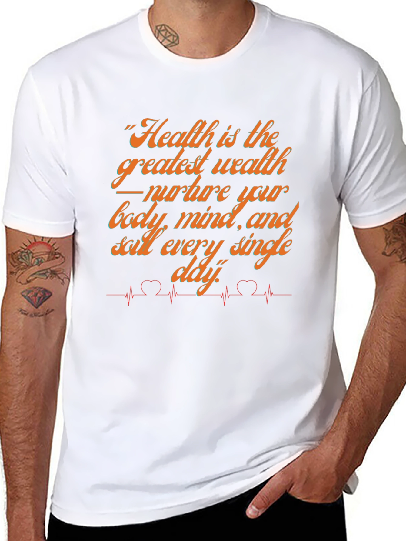 Health is Wealth Graphic Tee - Nurture Your Body