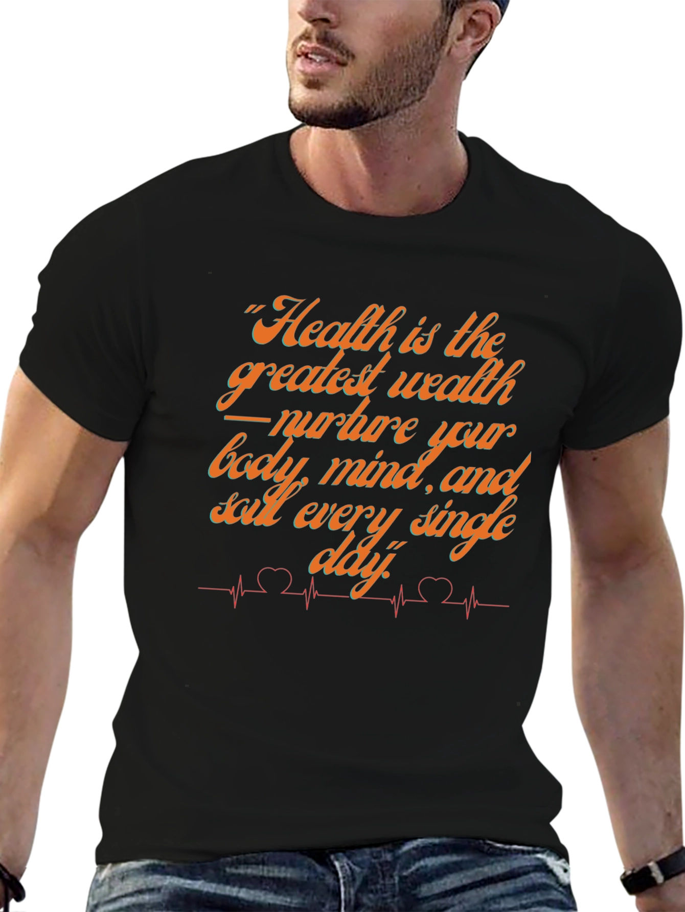 Health is Wealth Graphic Tee - Nurture Your Body