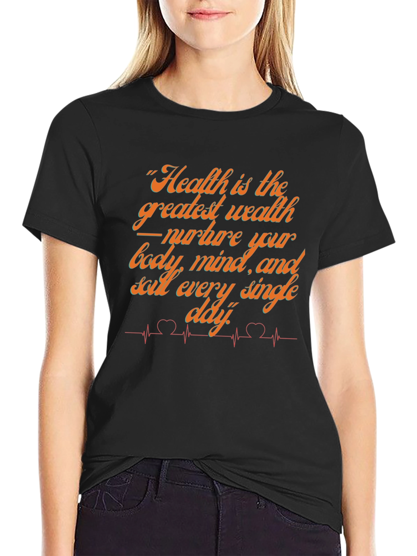 Health is Wealth Graphic Tee - Nurture Your Body