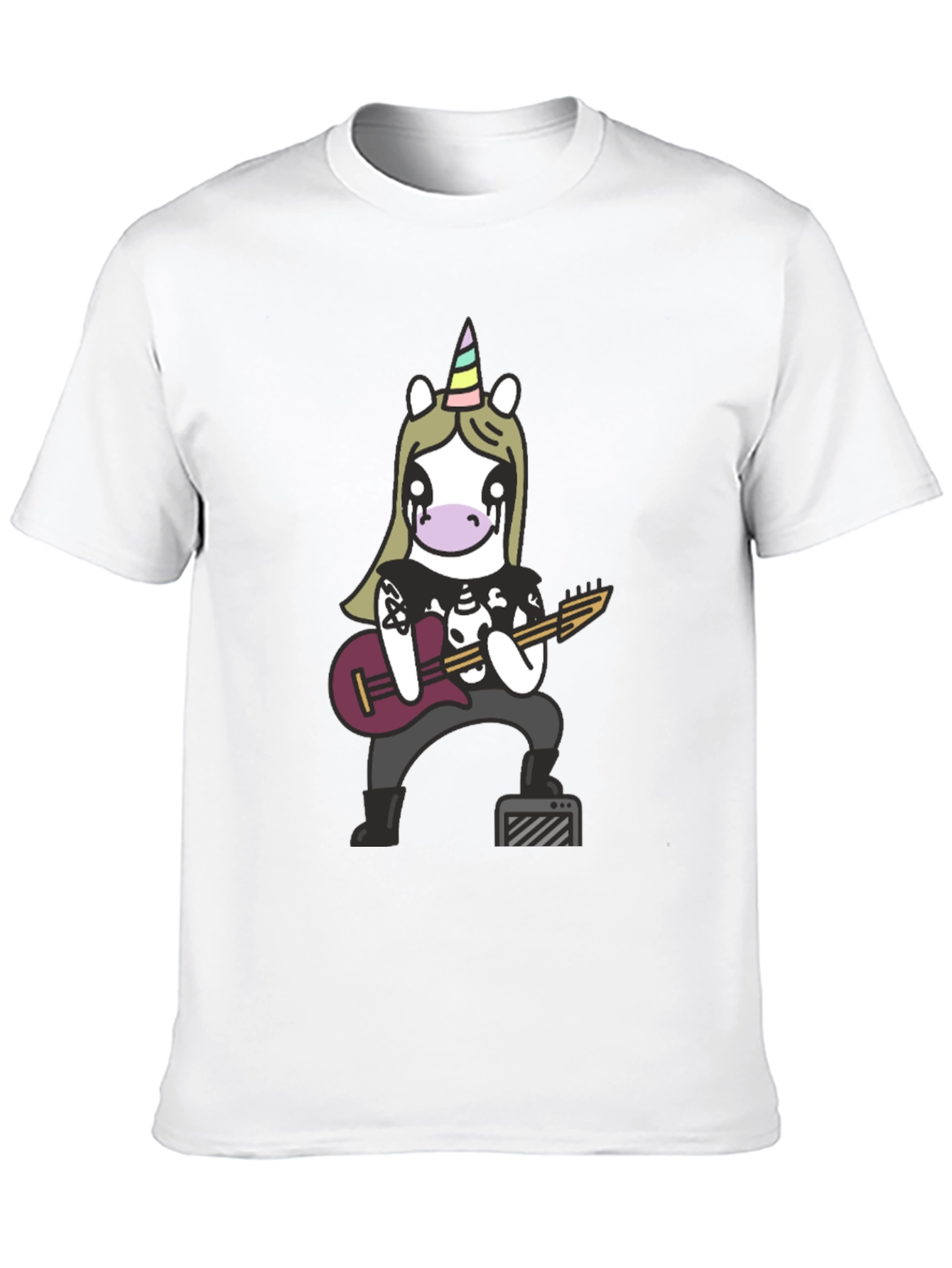Metal Unicorn Graphic Tee - Black