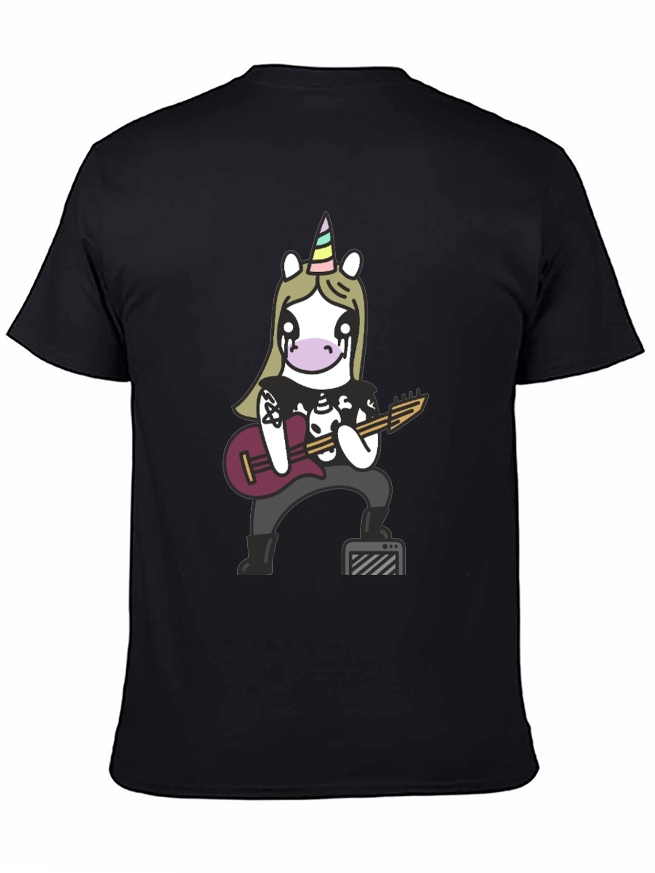 Metal Unicorn Graphic Tee - Black