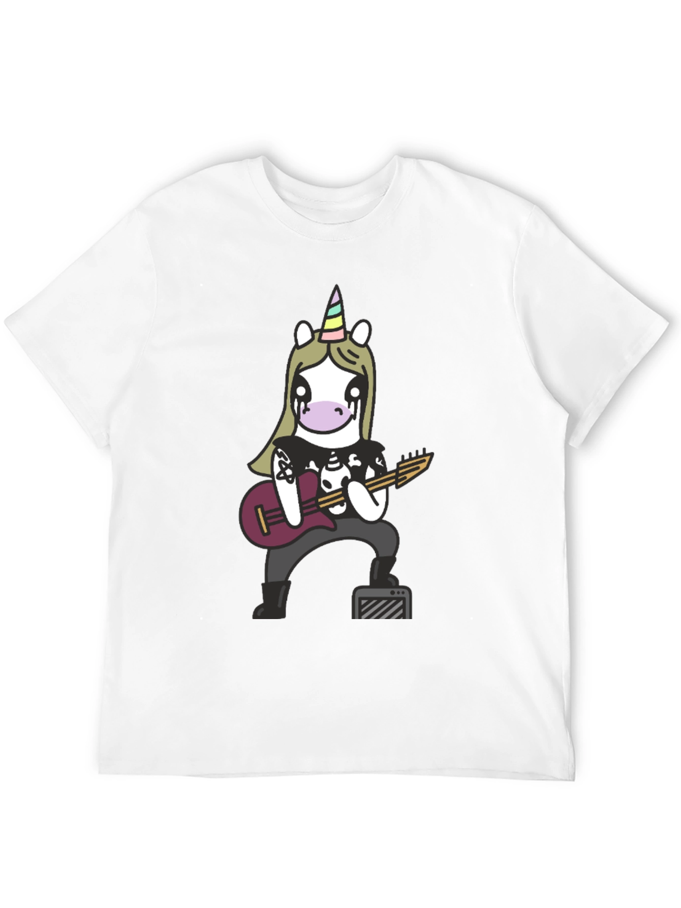 Metal Unicorn Graphic Tee - Black