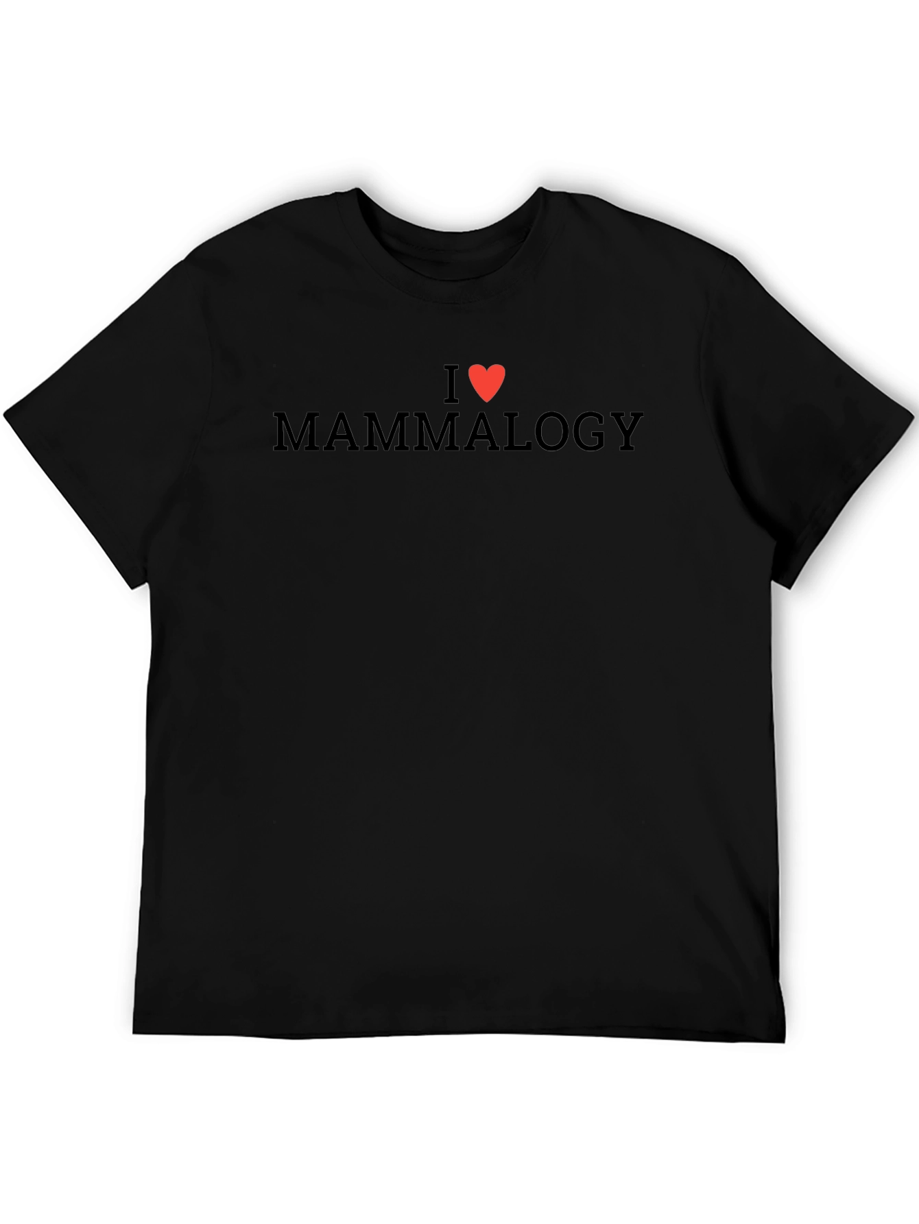 I Heart Mammalogy Black T-Shirt