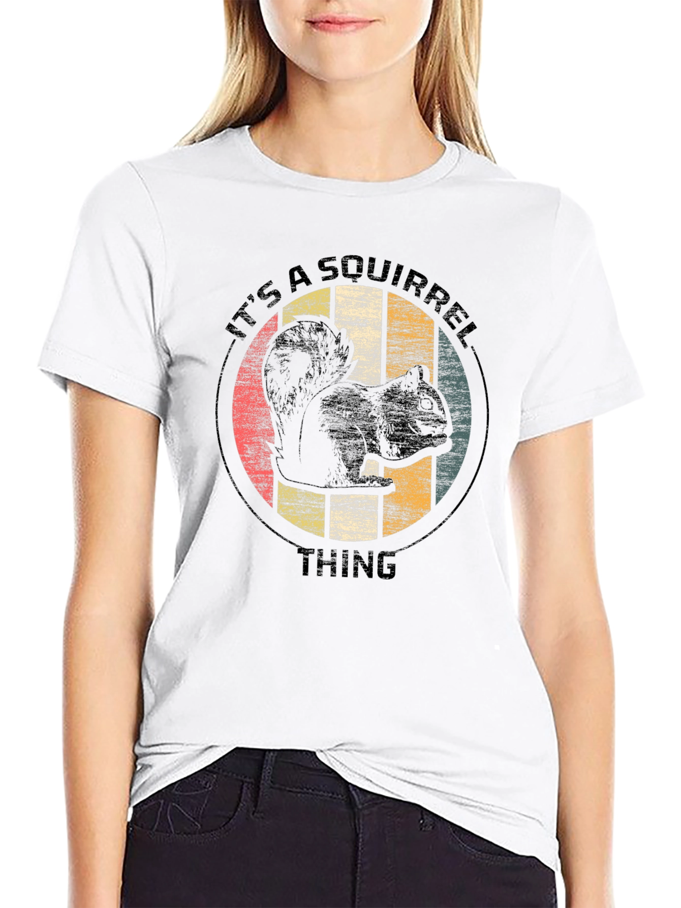 Its a Squirrel Thing Black Graphic Tee