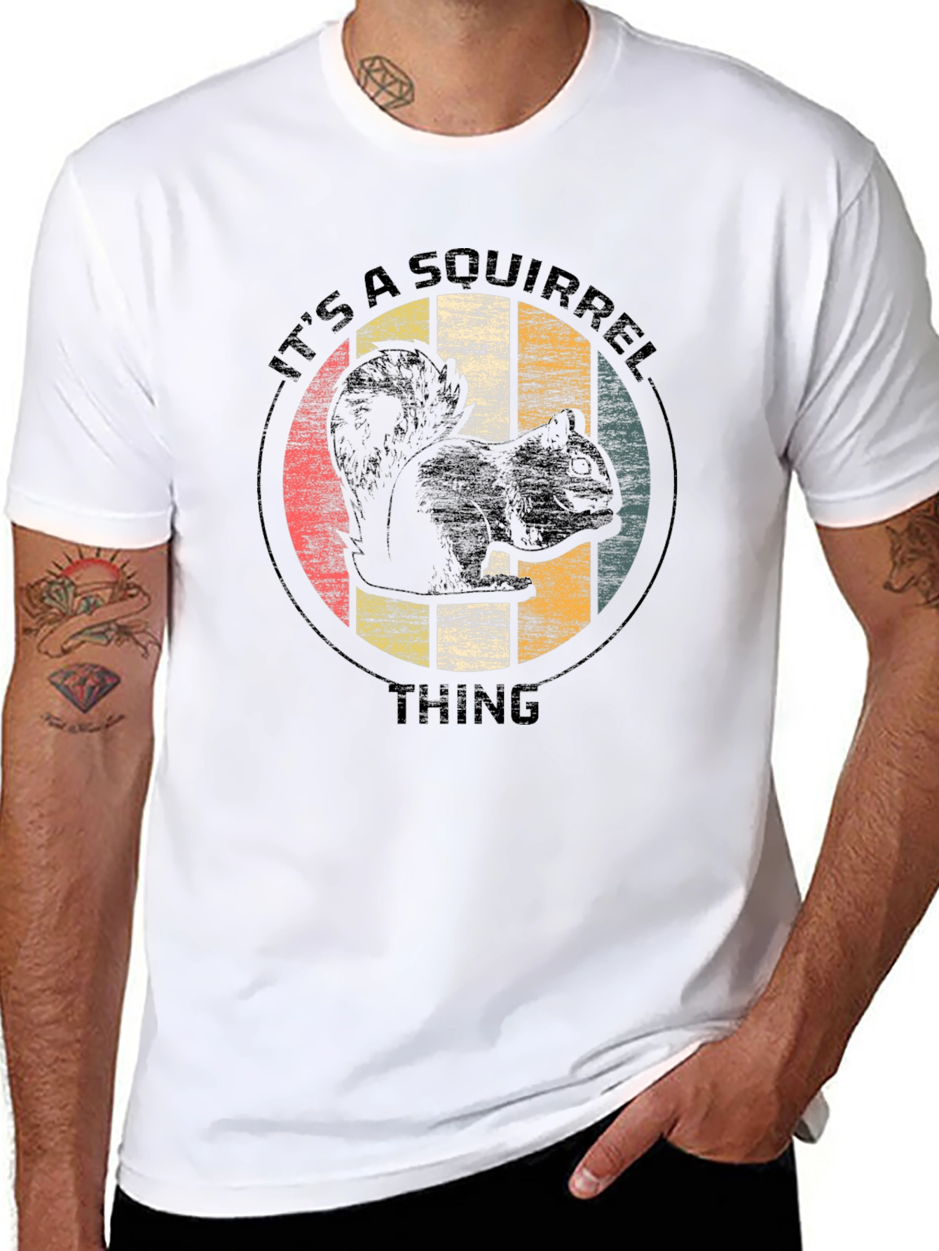 Its a Squirrel Thing Black Graphic Tee