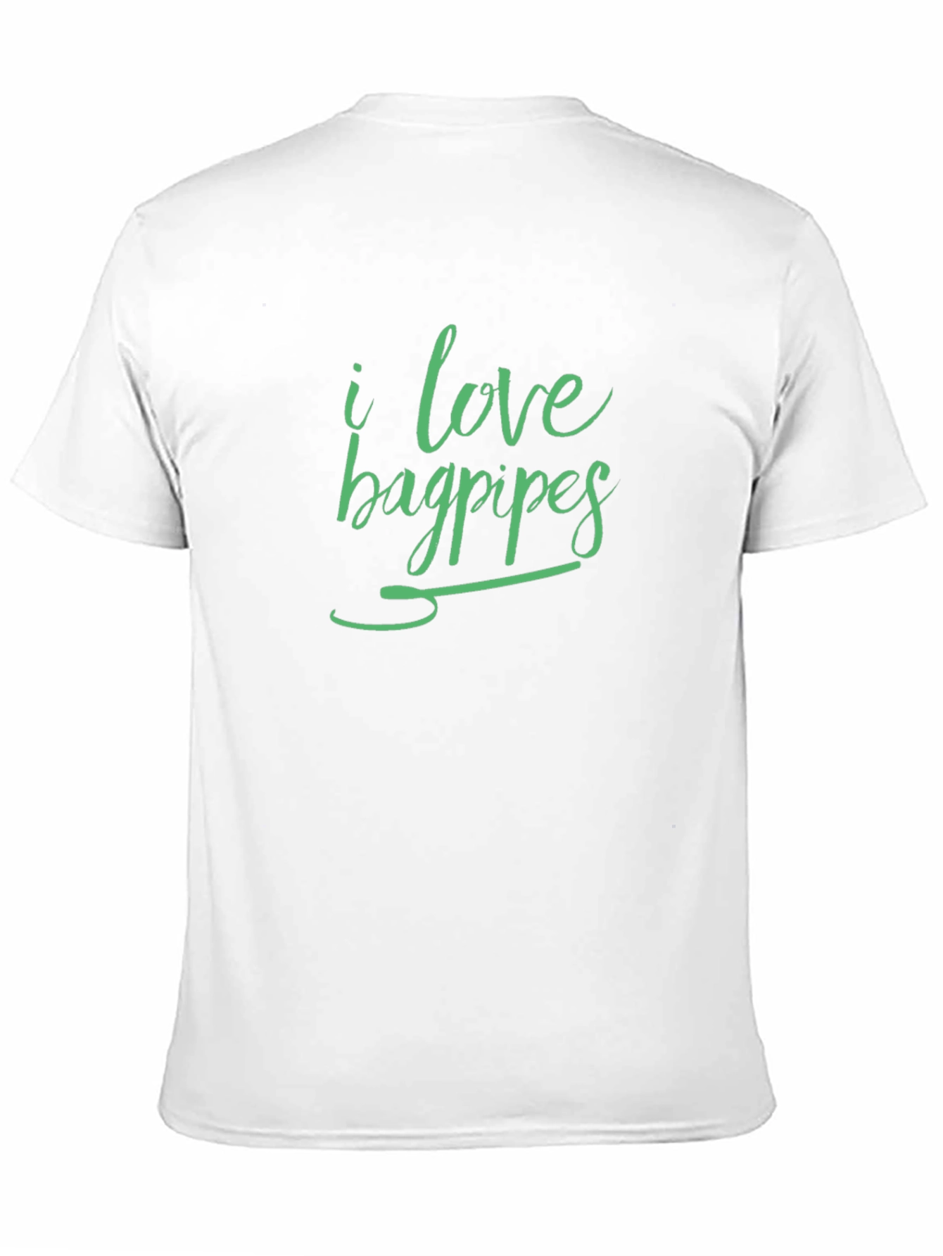 I Love Bagpipes Black T-Shirt