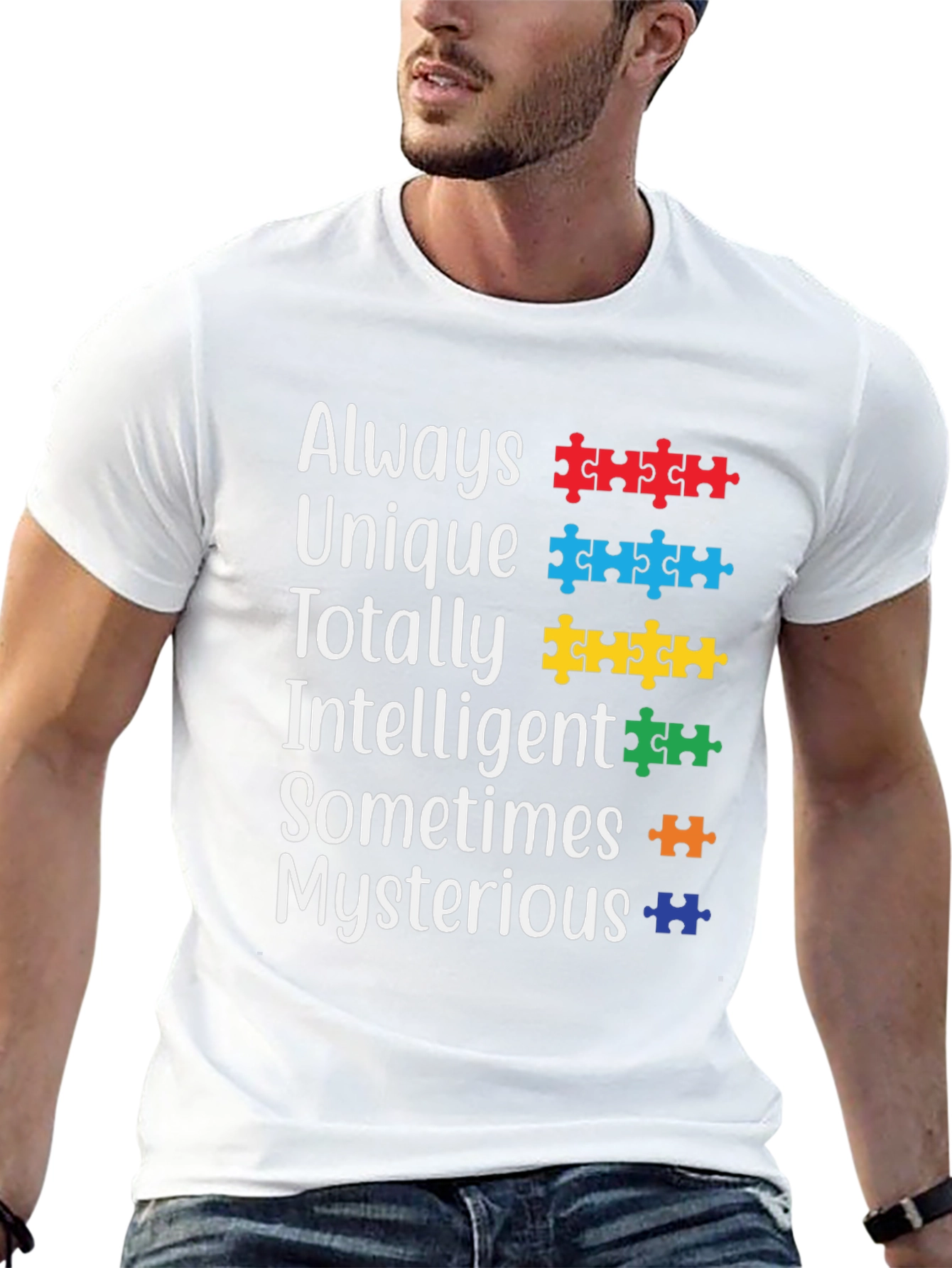 Autism Awareness T-Shirt Puzzle Piece Design