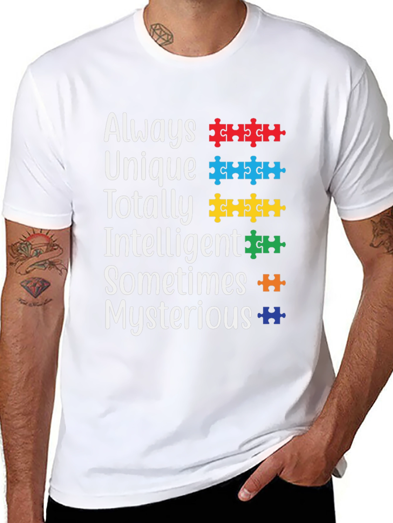Autism Awareness T-Shirt Puzzle Piece Design