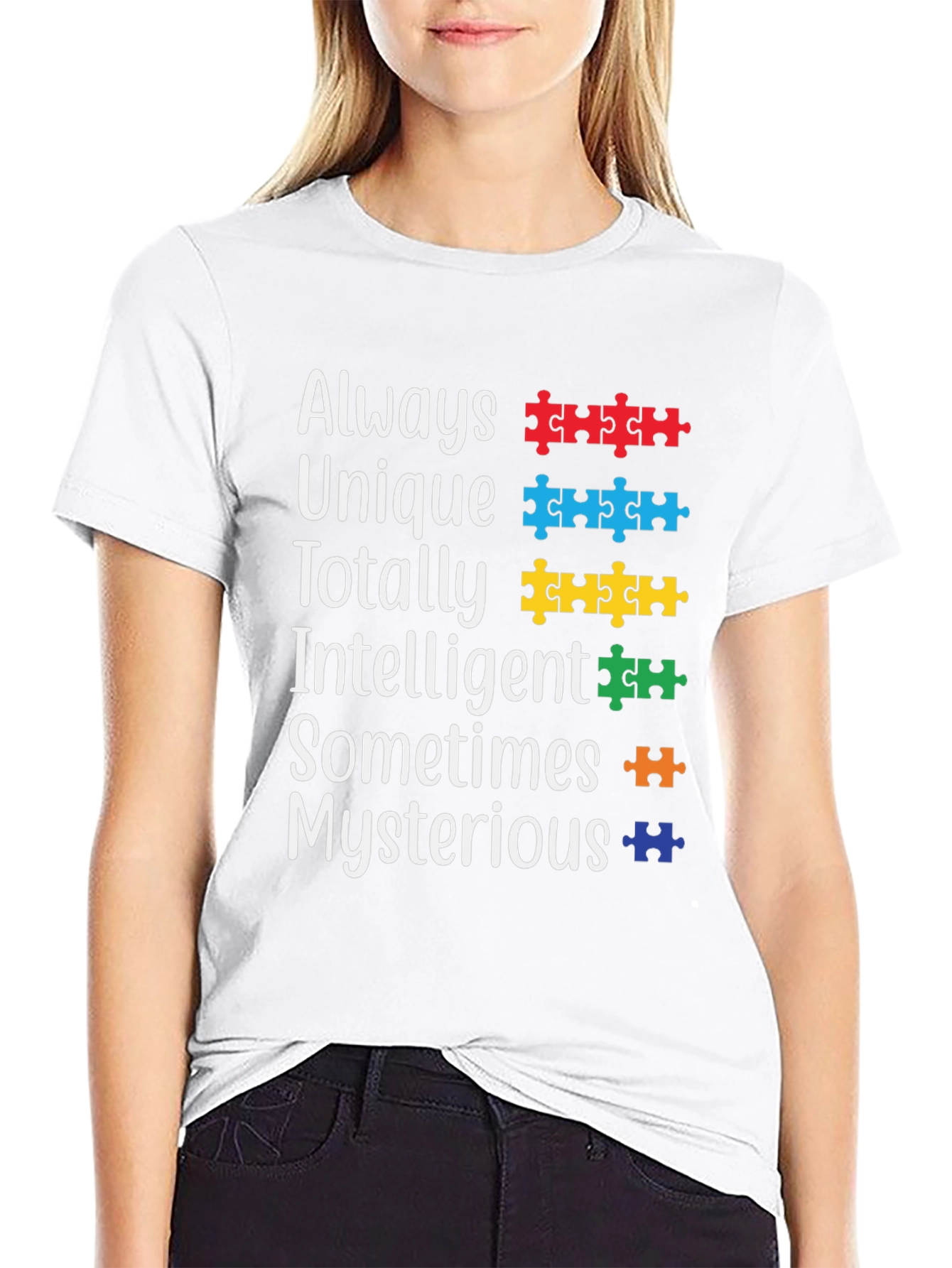 Autism Awareness T-Shirt Puzzle Piece Design