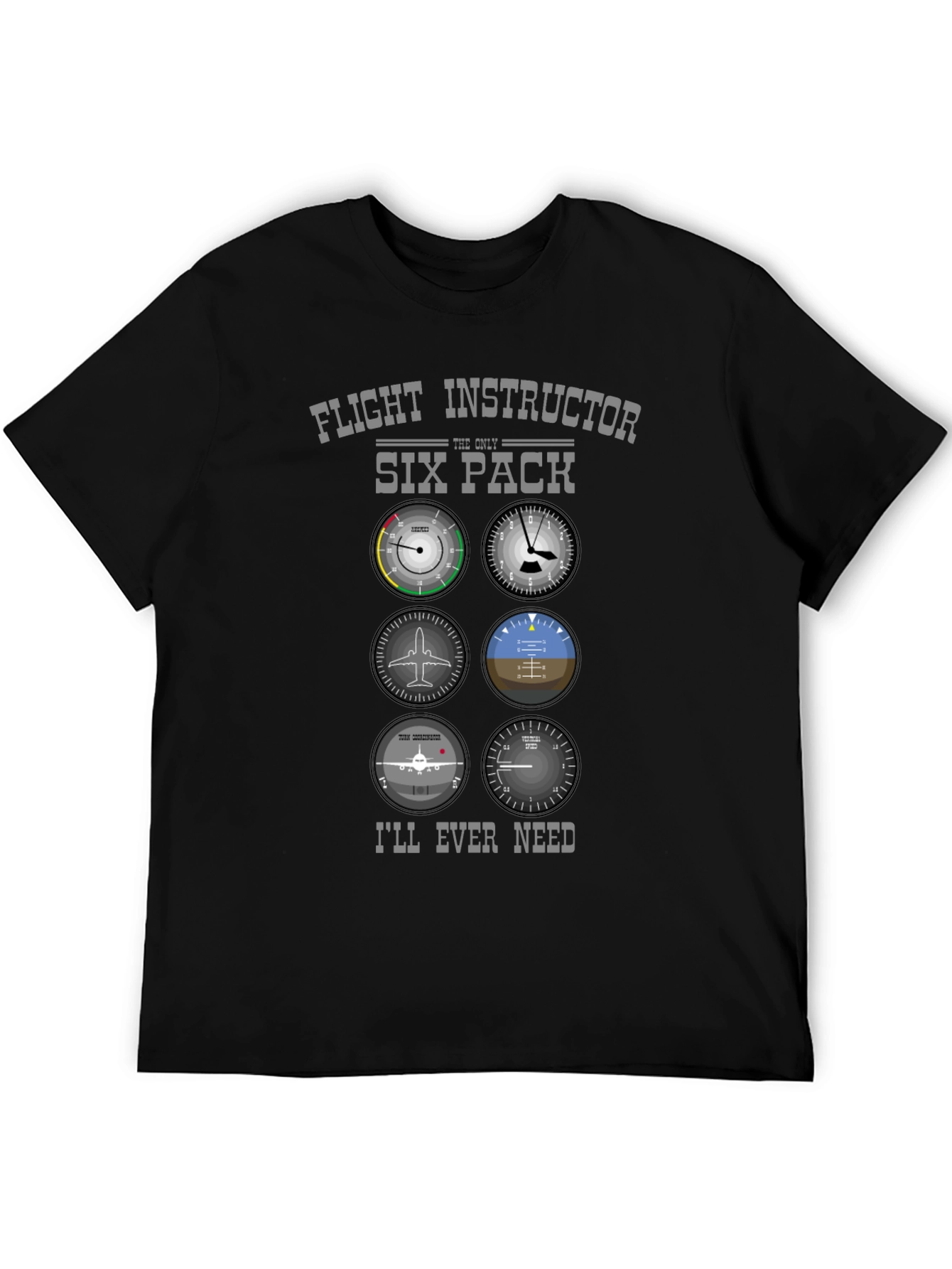 Flight Instructor Six Pack T-Shirt