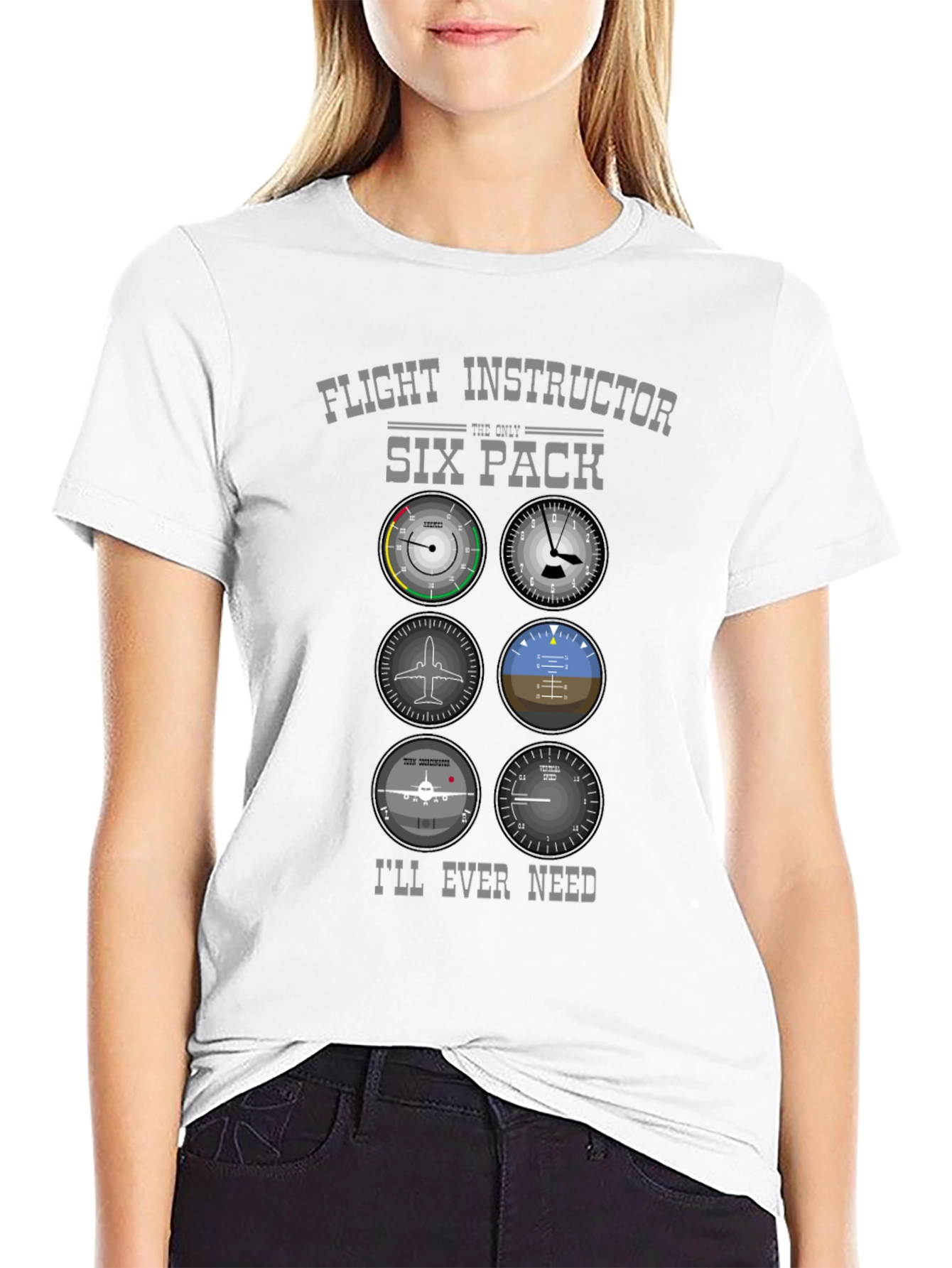 Flight Instructor Six Pack T-Shirt