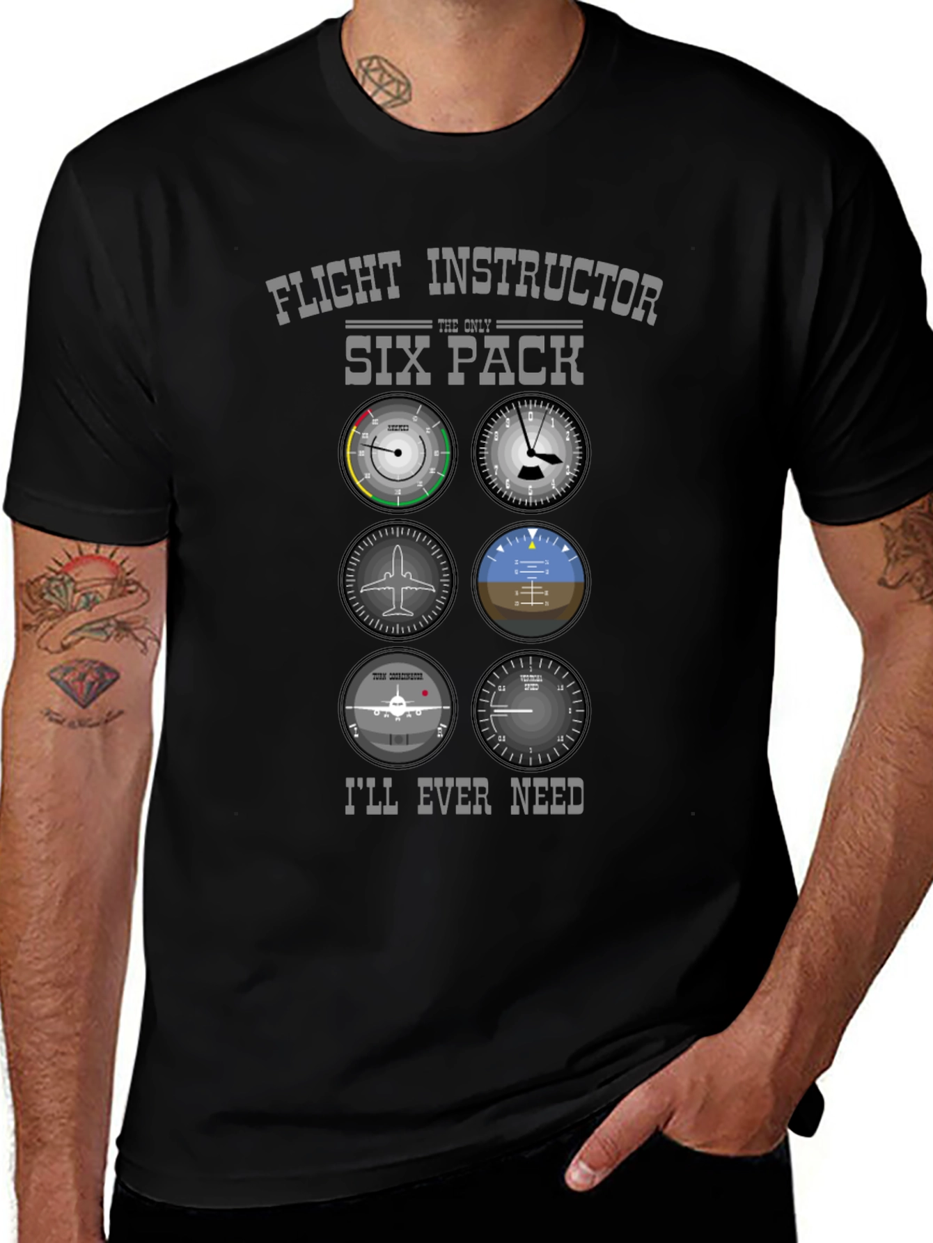 Flight Instructor Six Pack T-Shirt