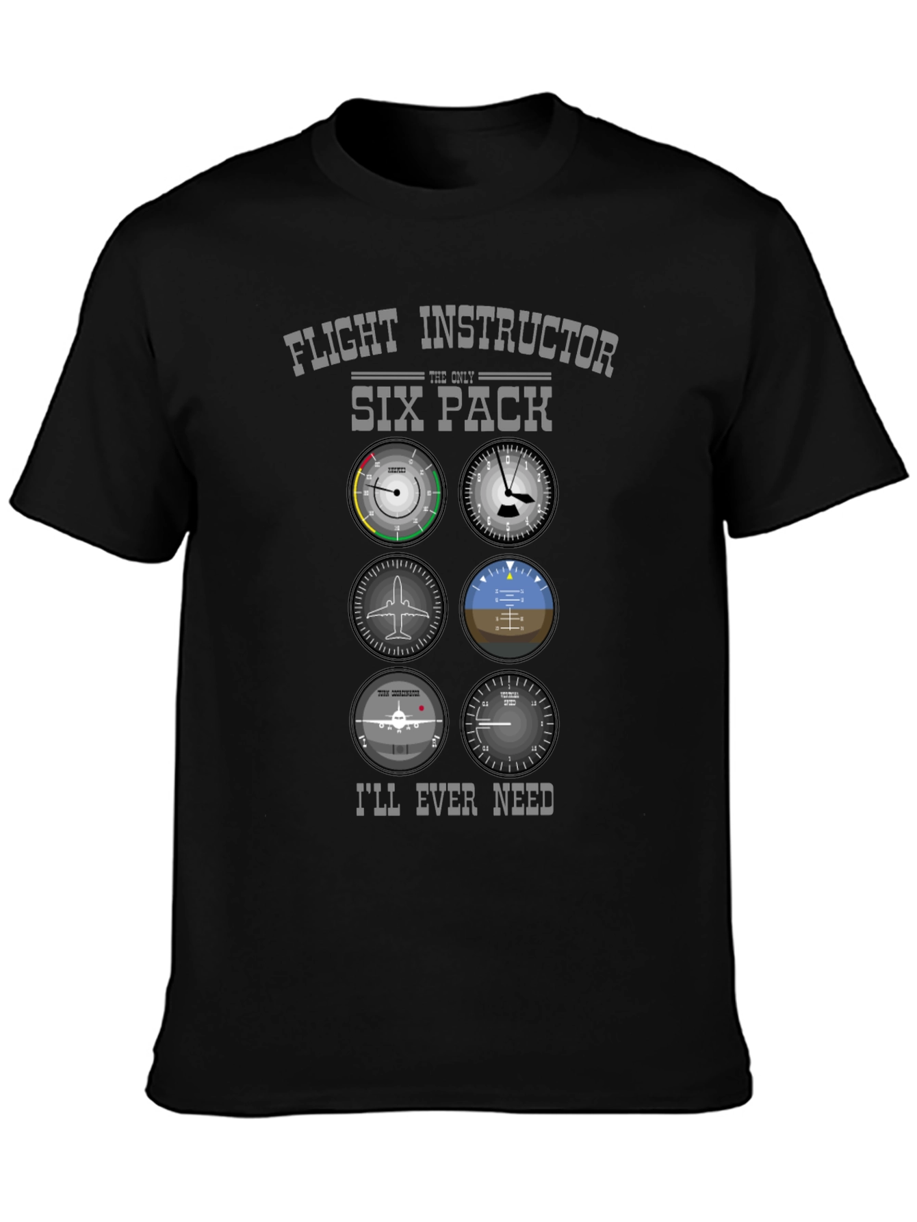Flight Instructor Six Pack T-Shirt
