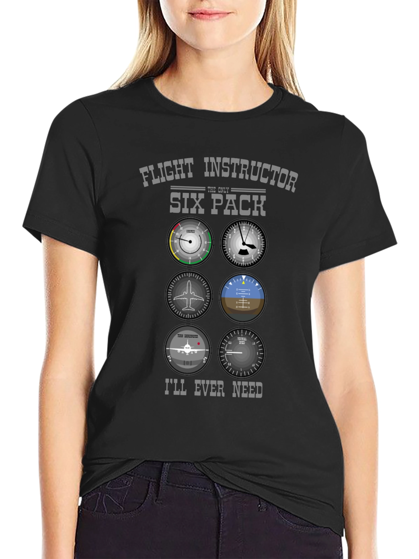 Flight Instructor Six Pack T-Shirt