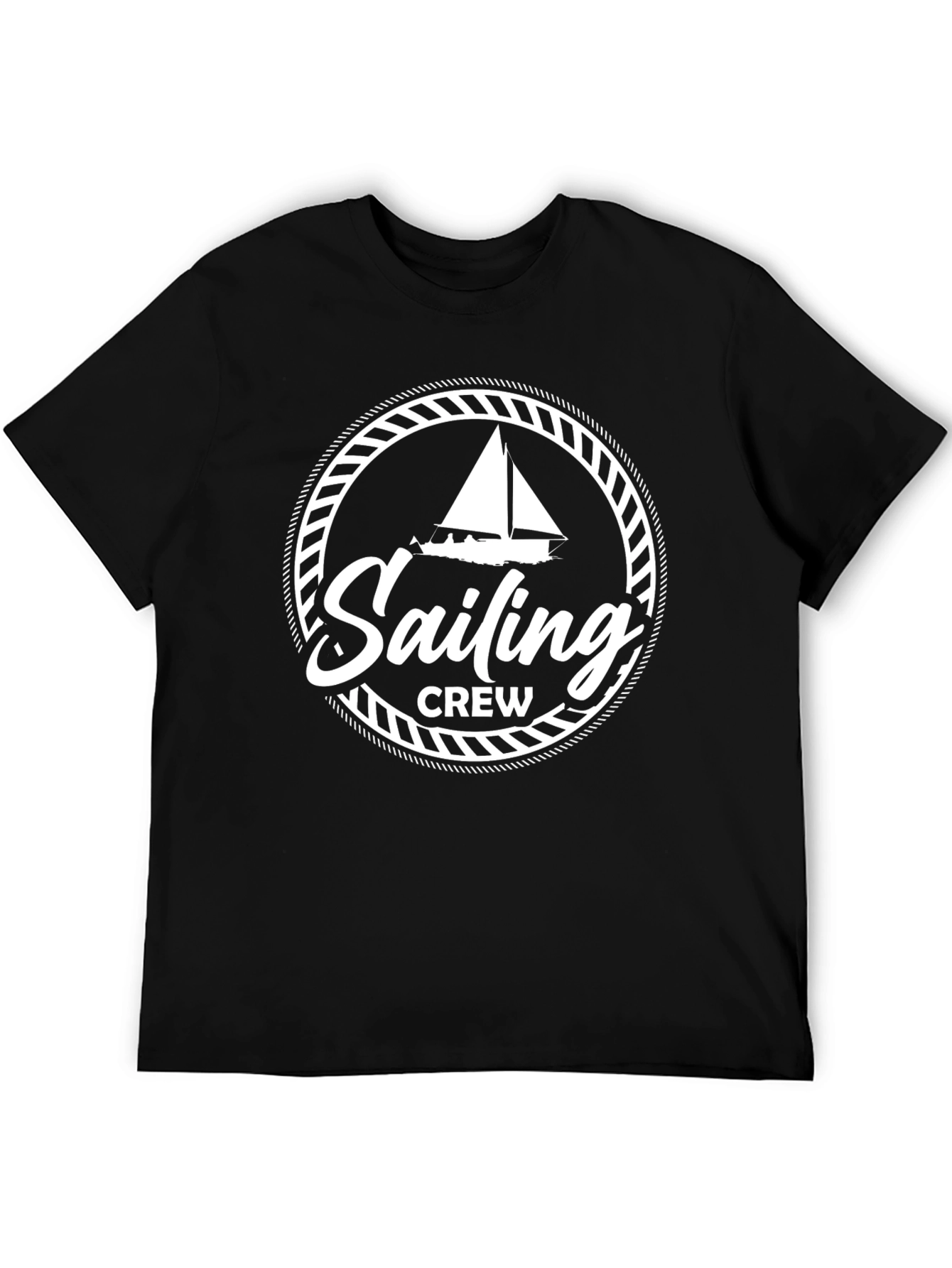 Sailing Crew Graphic Black T-Shirt