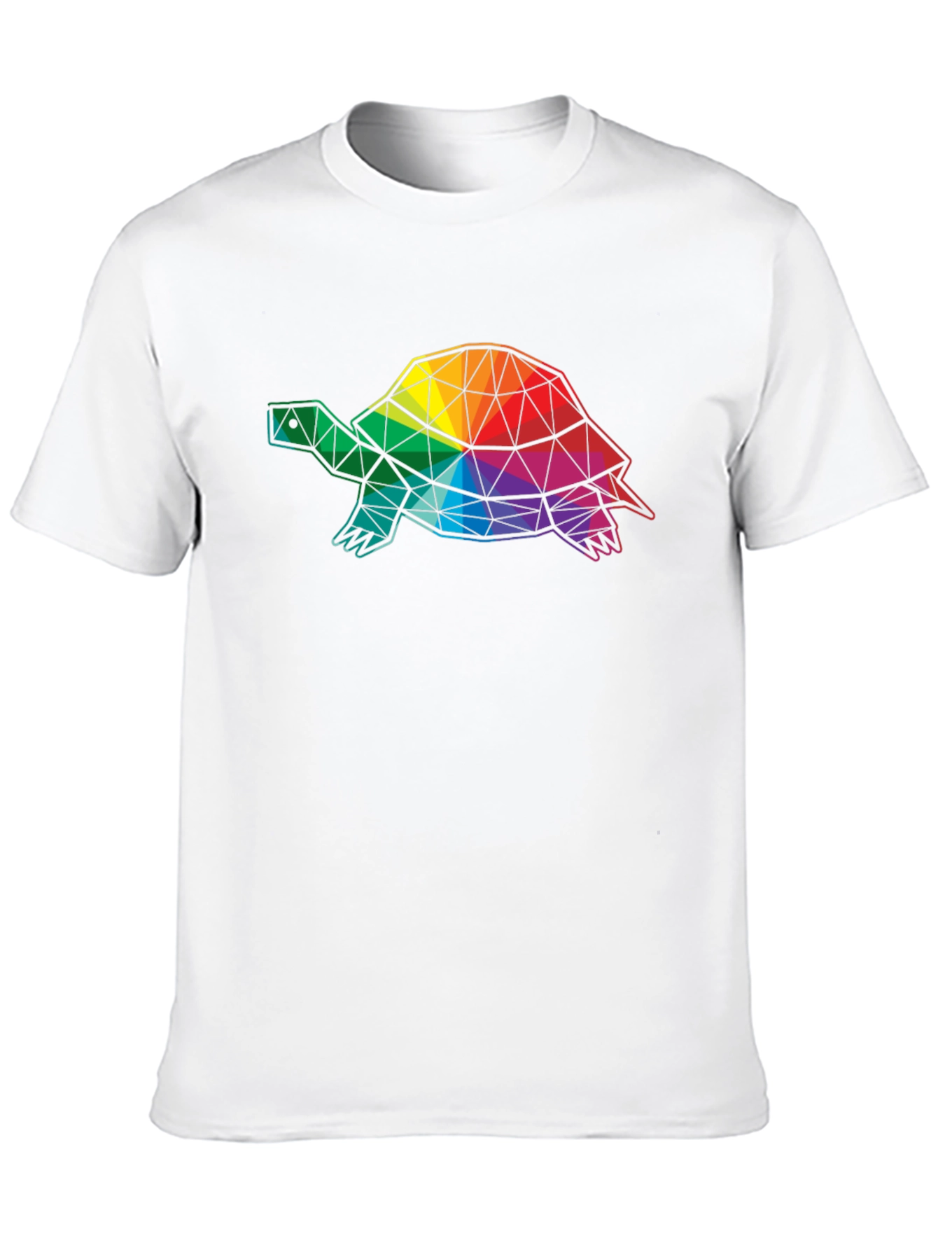 Geometric Turtle Graphic Tee - Black Cotton Comfort