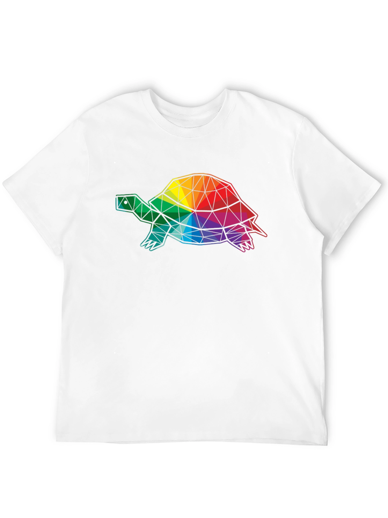 Geometric Turtle Graphic Tee - Black Cotton Comfort