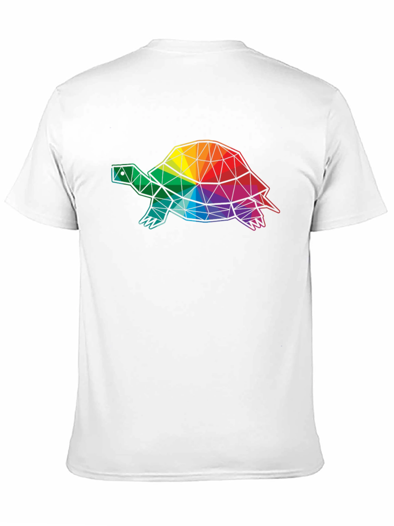 Geometric Turtle Graphic Tee - Black Cotton Comfort