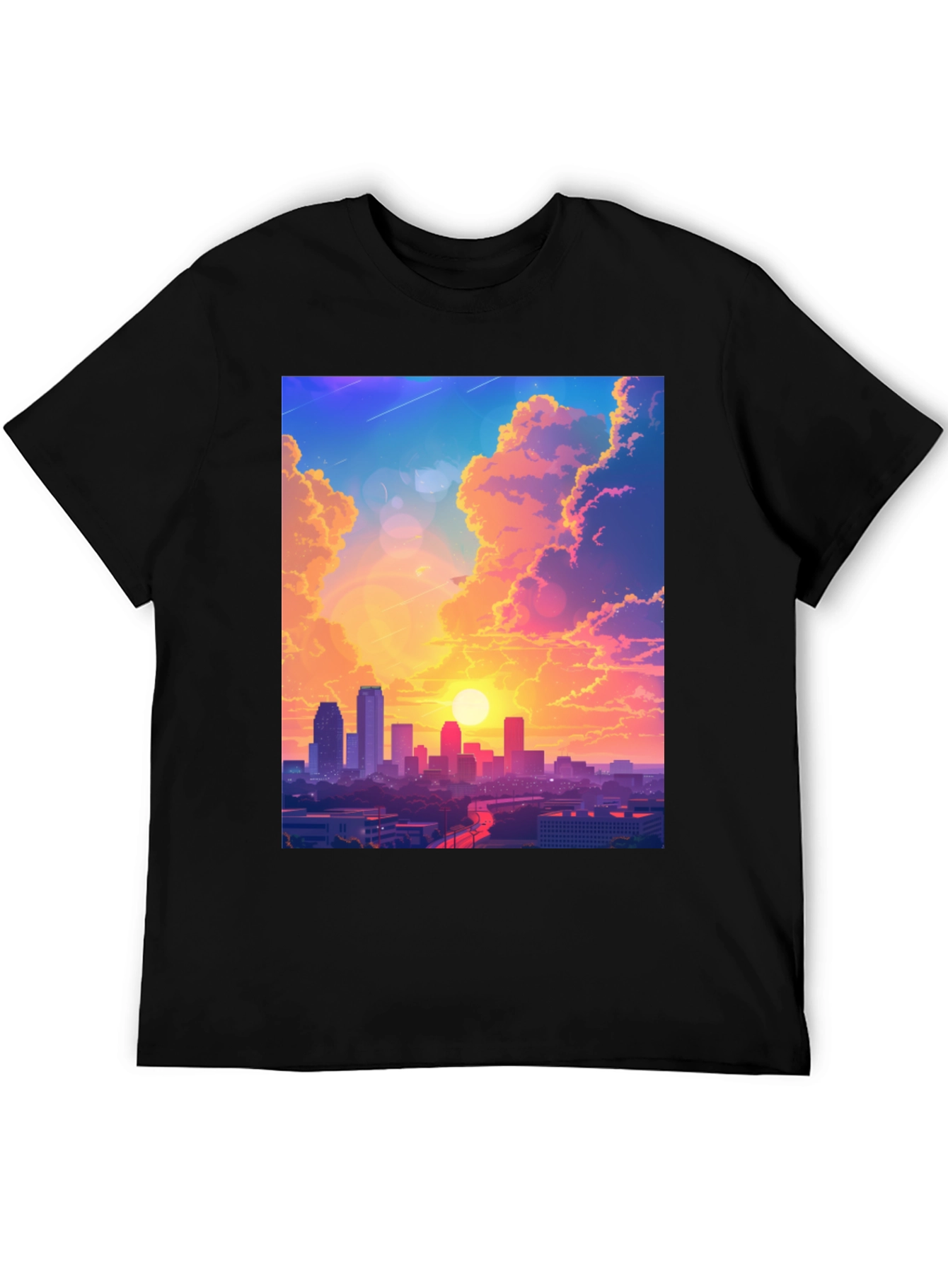 Sunset Cityscape Graphic Tee
