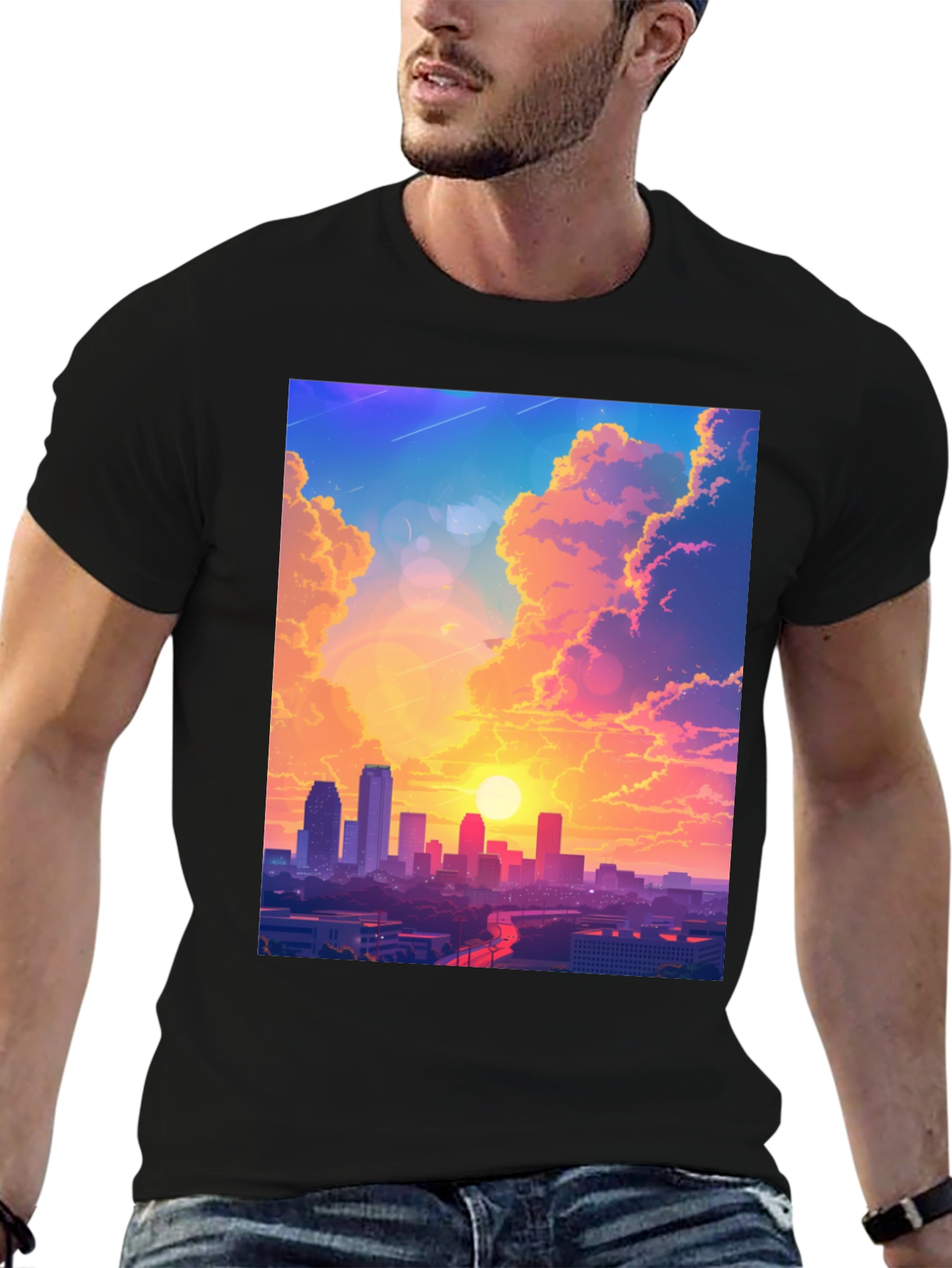 Sunset Cityscape Graphic Tee