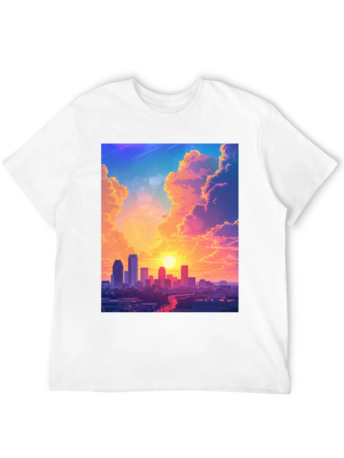 Sunset Cityscape Graphic Tee