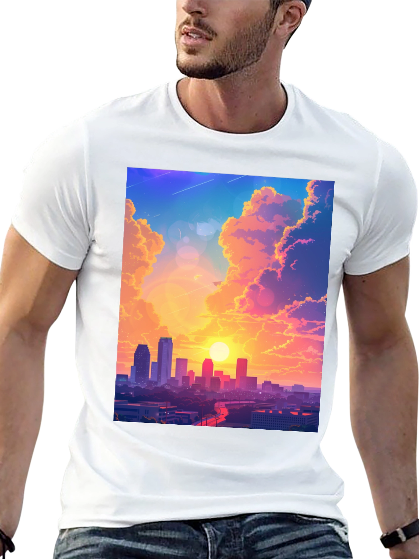 Sunset Cityscape Graphic Tee