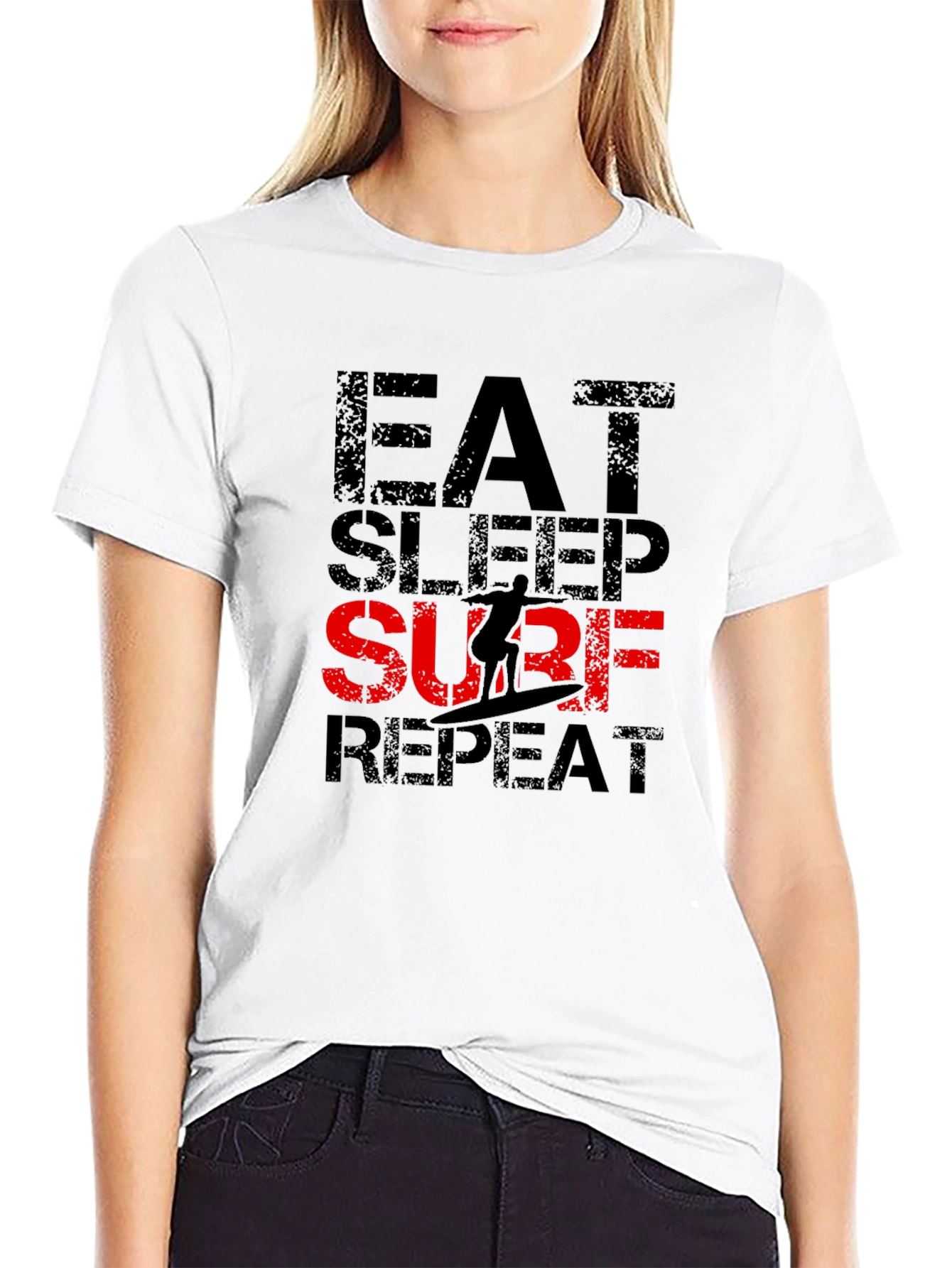 Eat Sleep Surf Repeat Graphic T-Shirt