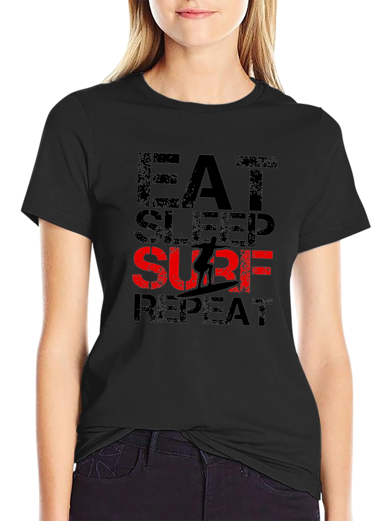 Eat Sleep Surf Repeat Graphic T-Shirt