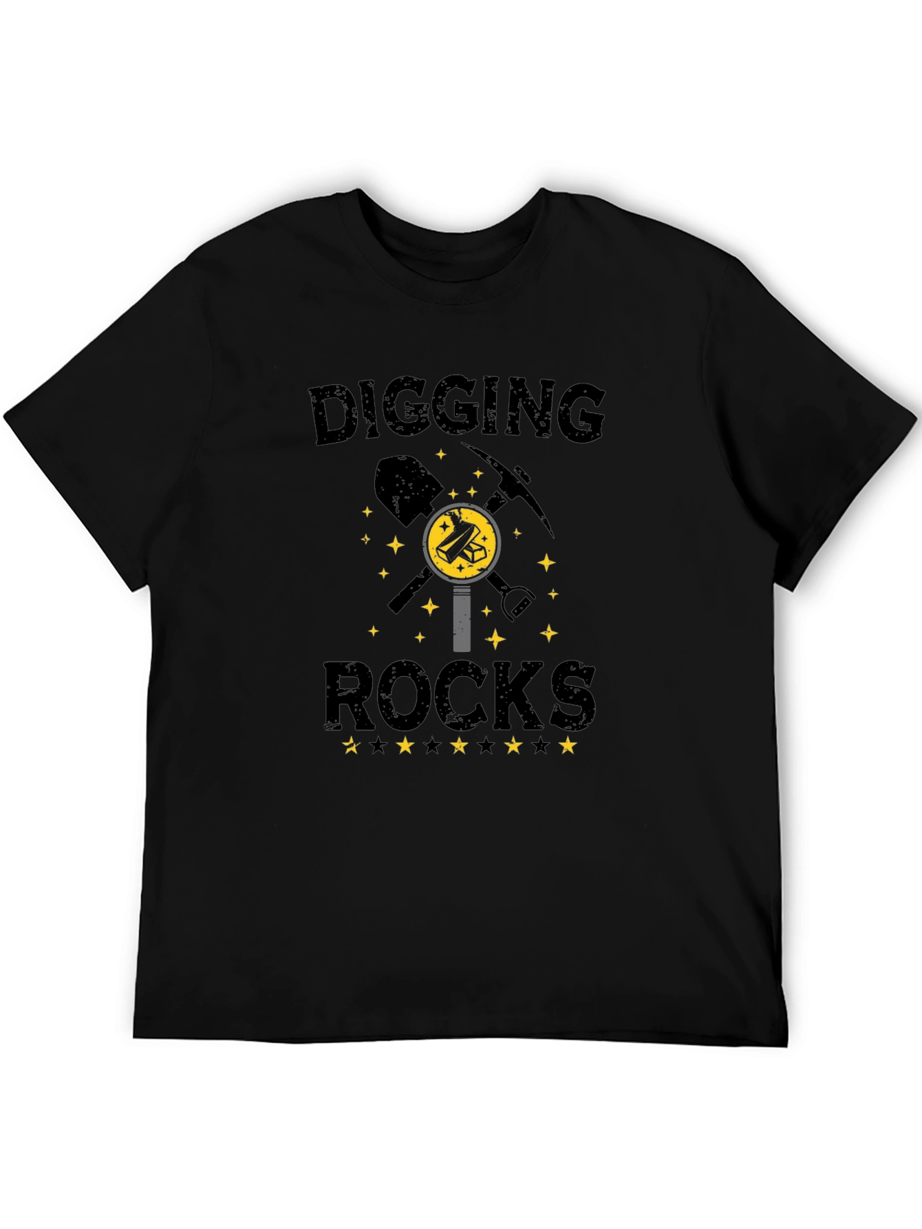 Digging Rocks Black T-Shirt