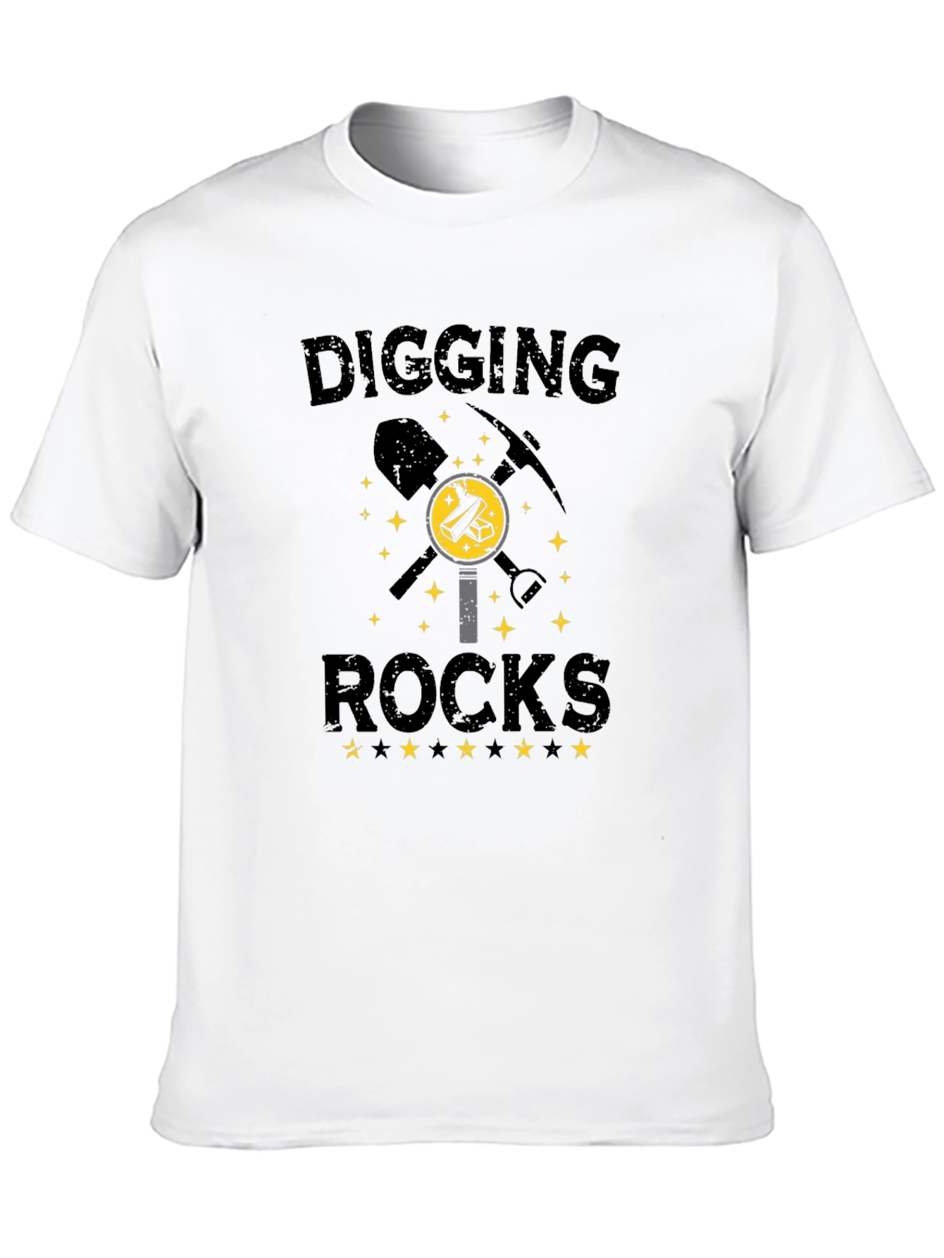 Digging Rocks Black T-Shirt