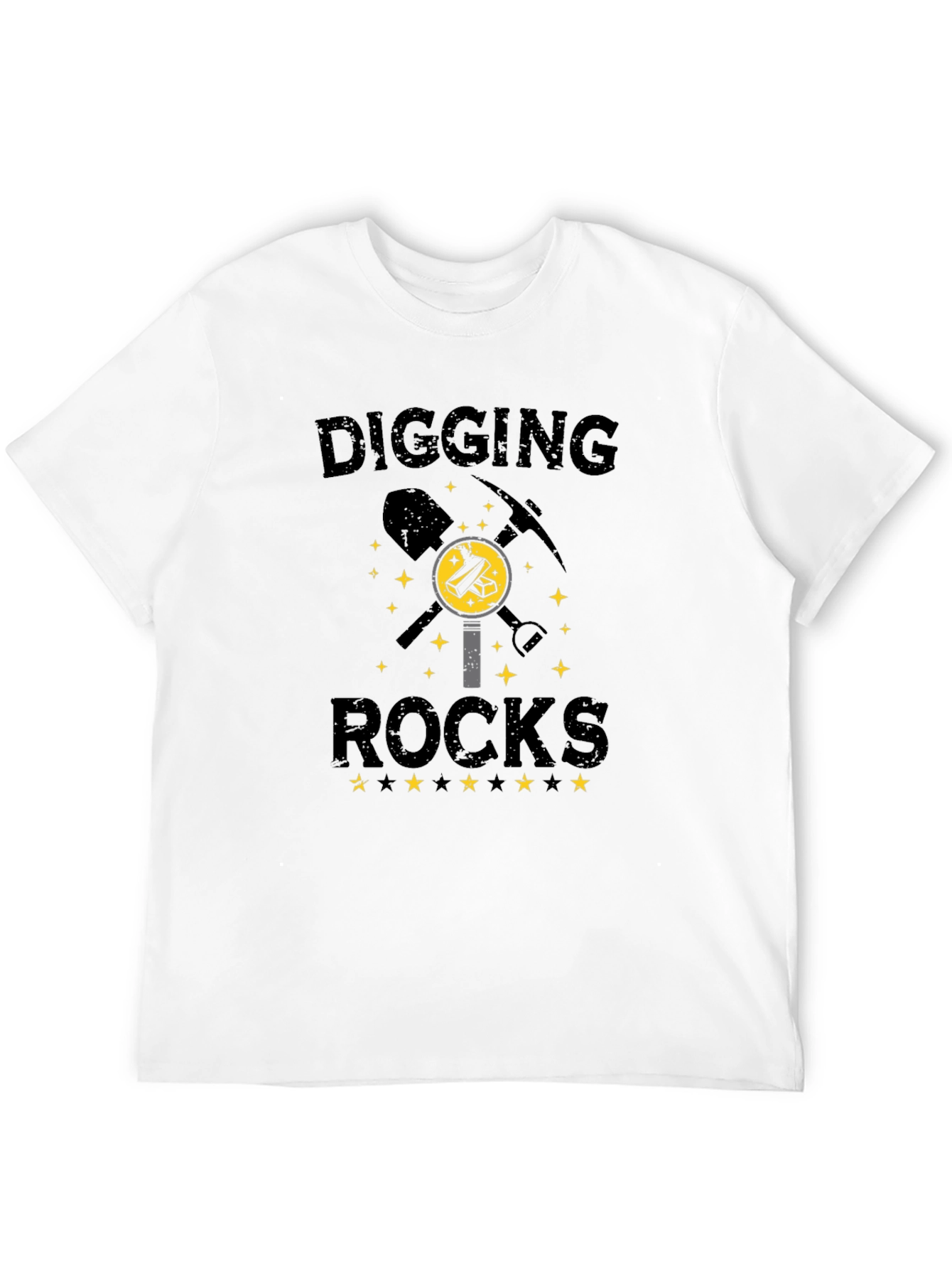 Digging Rocks Black T-Shirt