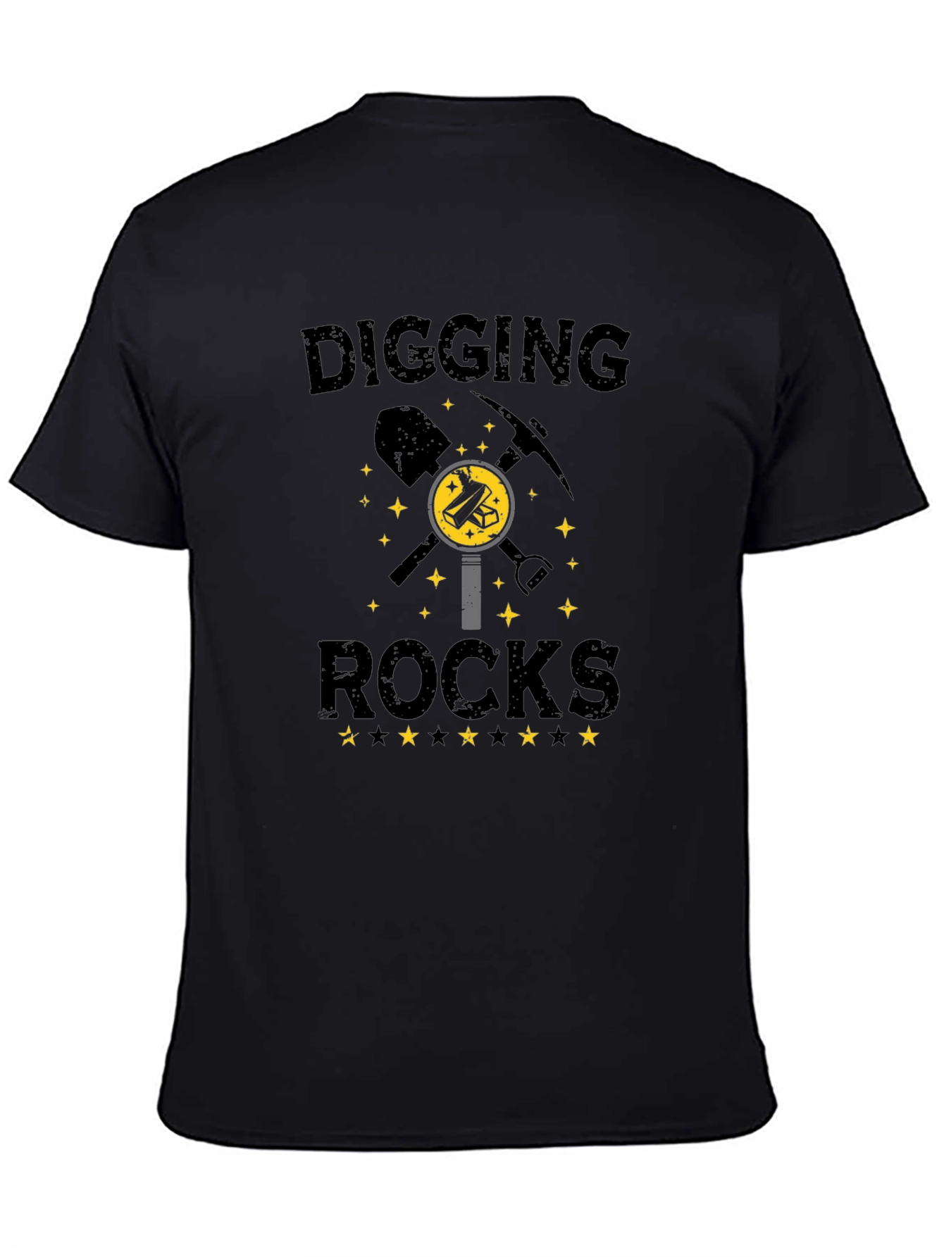 Digging Rocks Black T-Shirt