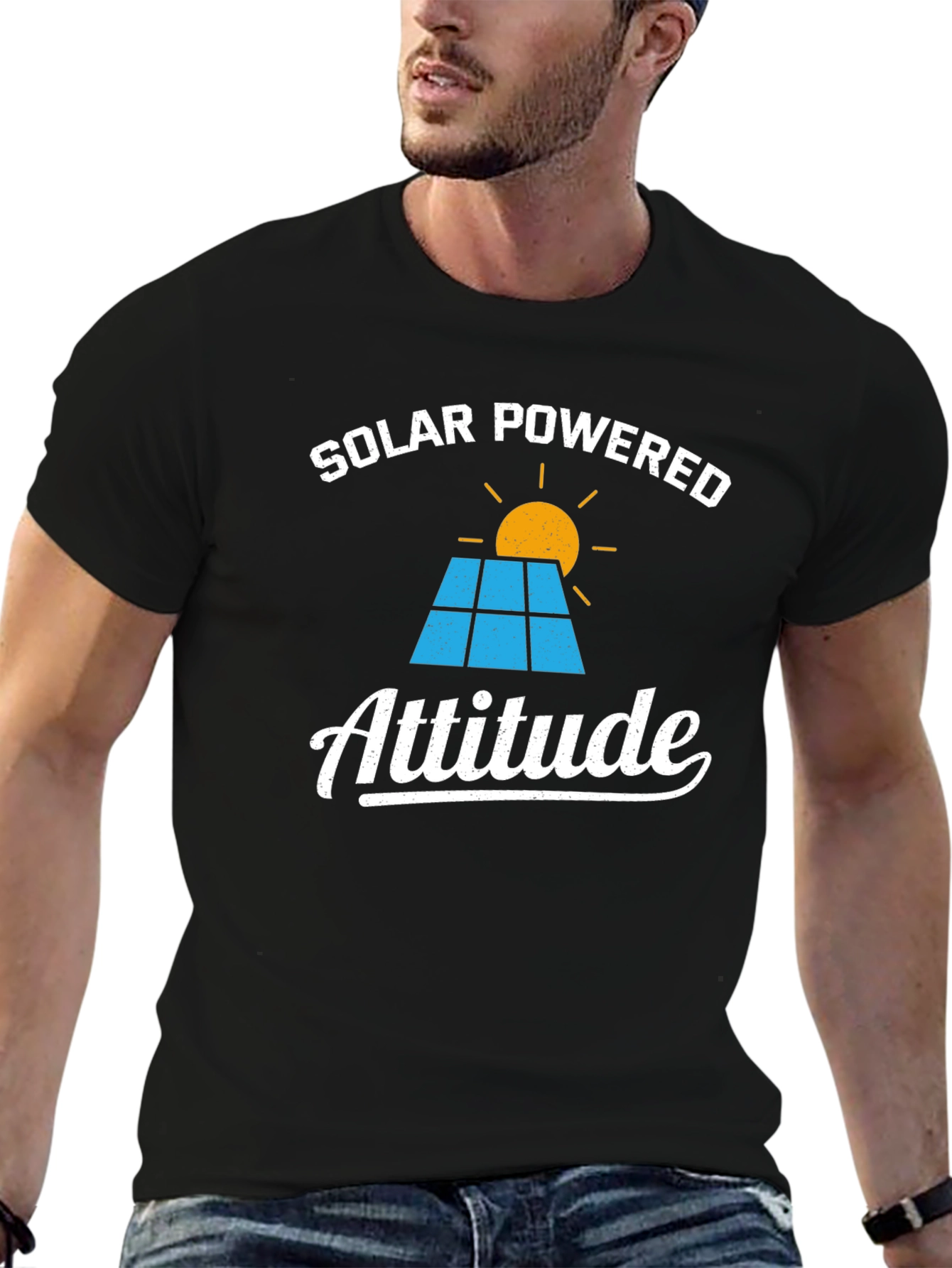Solar Powered Attitude Graphic T-Shirt