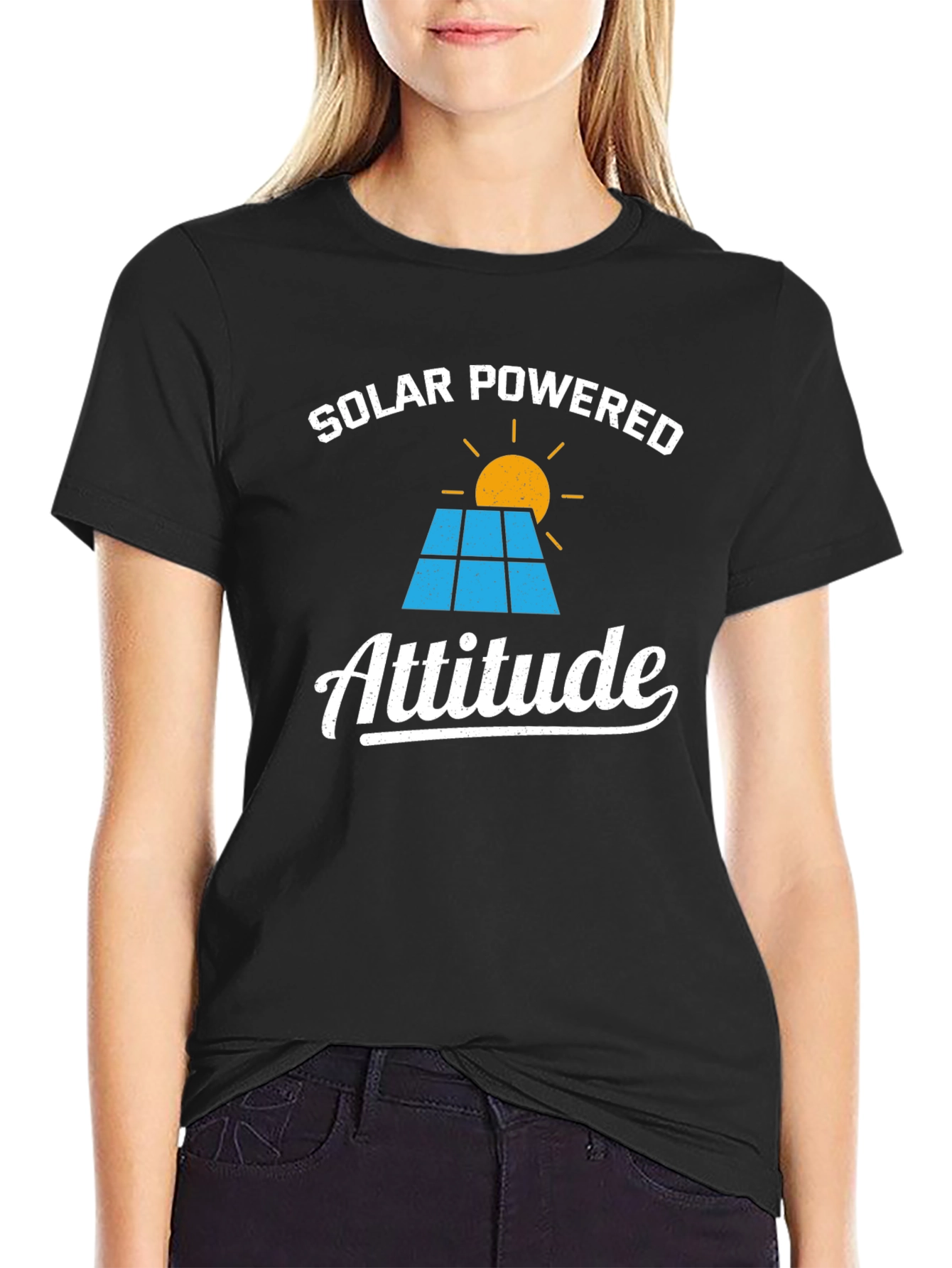 Solar Powered Attitude Graphic T-Shirt