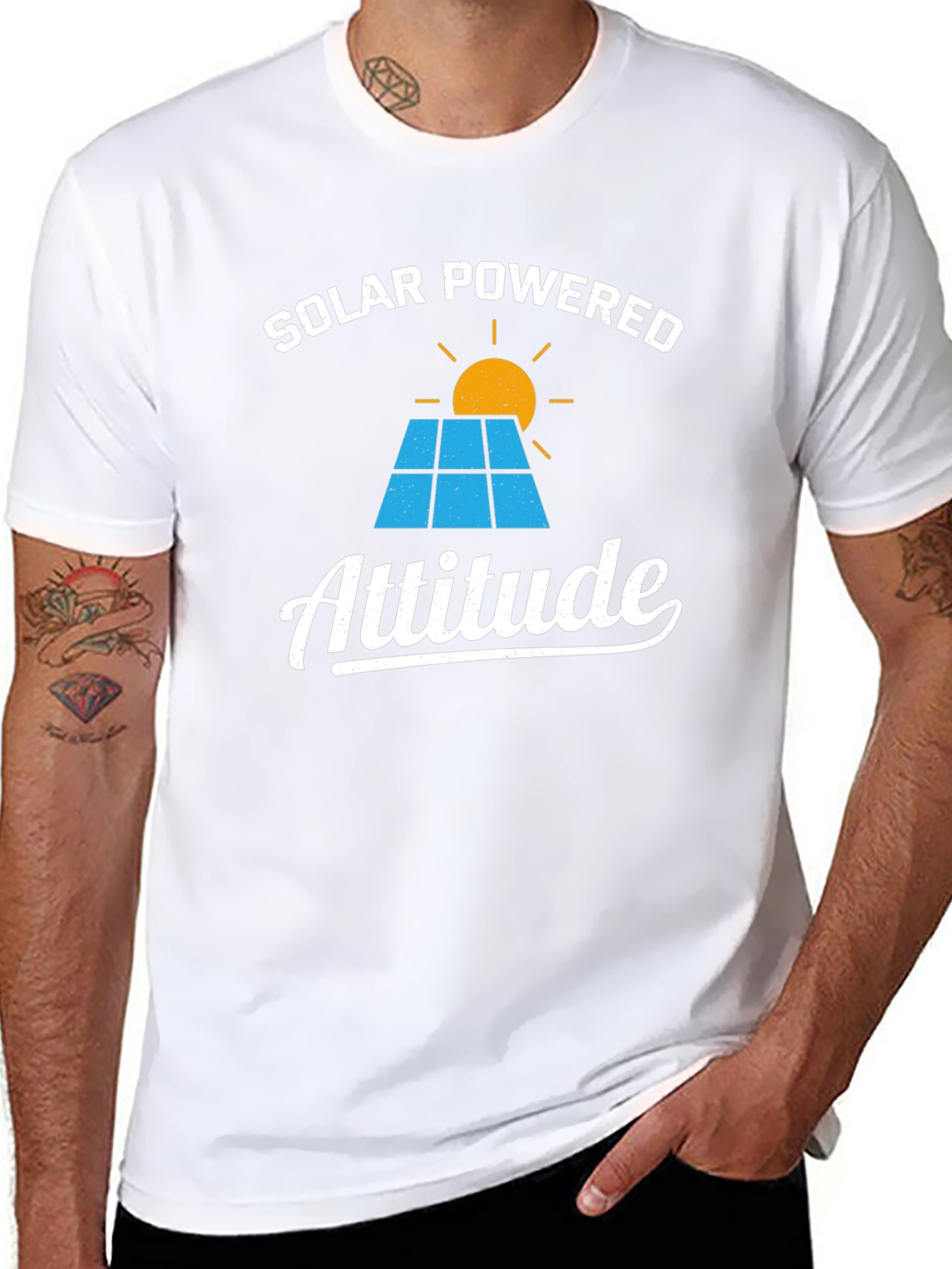 Solar Powered Attitude Graphic T-Shirt