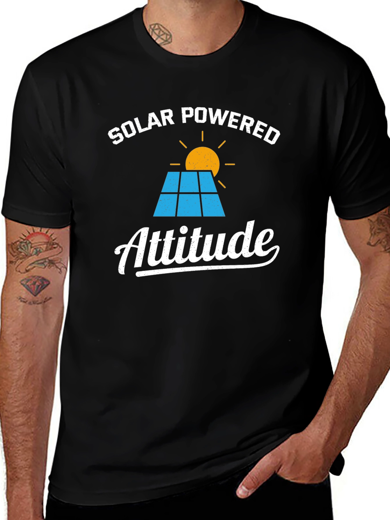Solar Powered Attitude Graphic T-Shirt