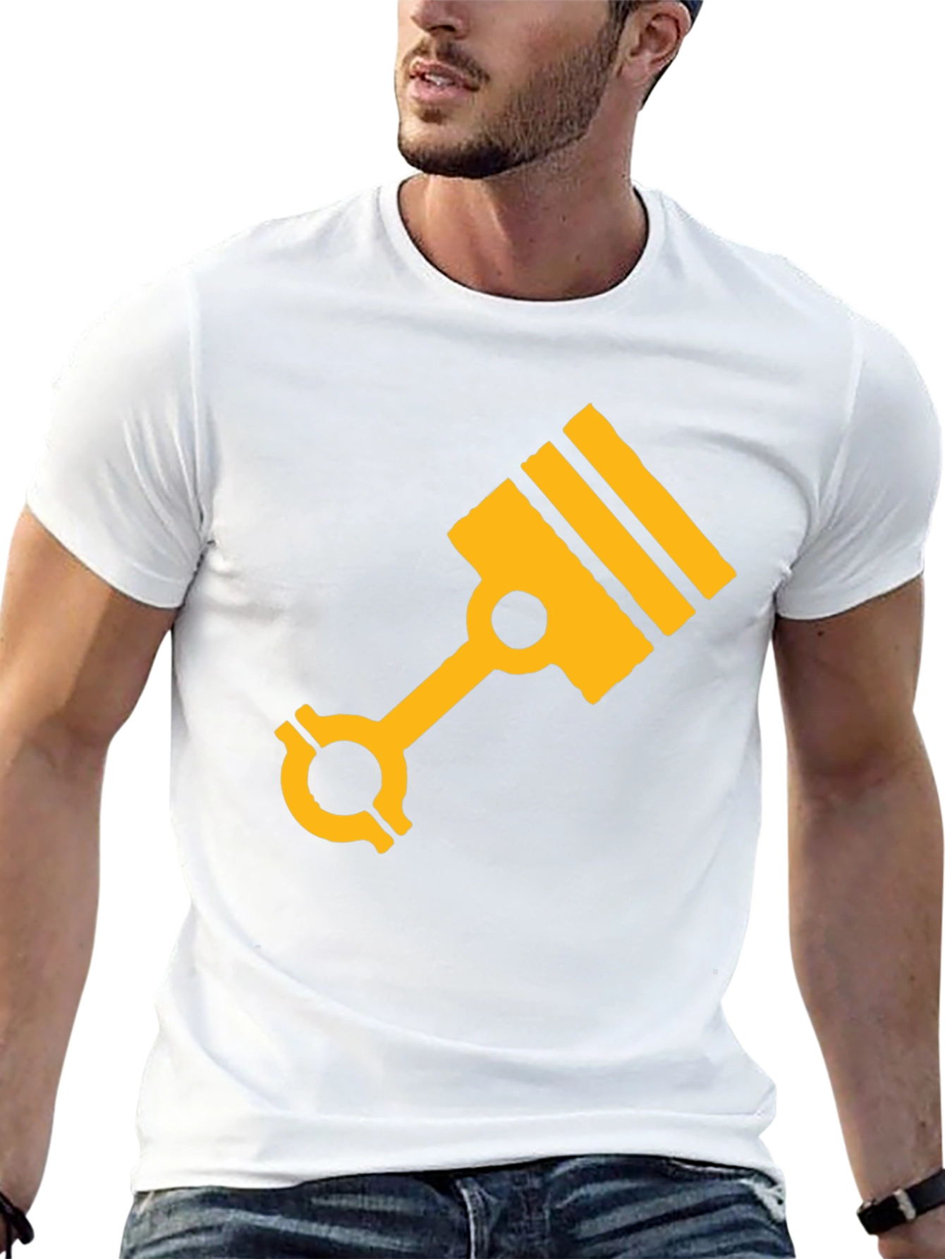 Engine Piston Graphic Tee - Black