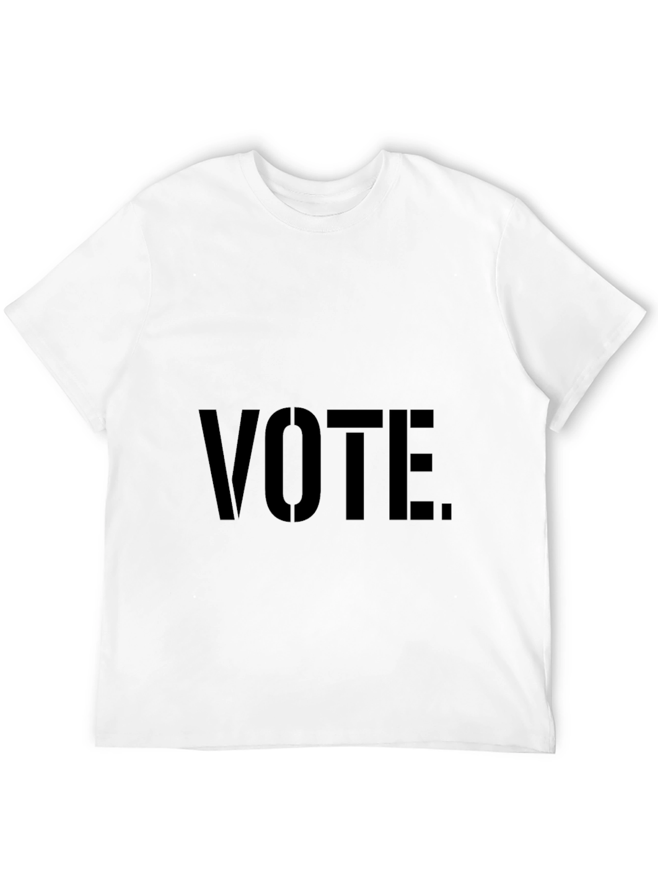 Vote Graphic T-Shirt - Black Crew Neck Tee