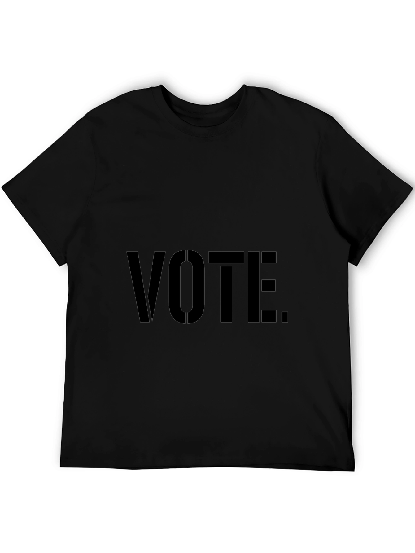 Vote Graphic T-Shirt - Black Crew Neck Tee