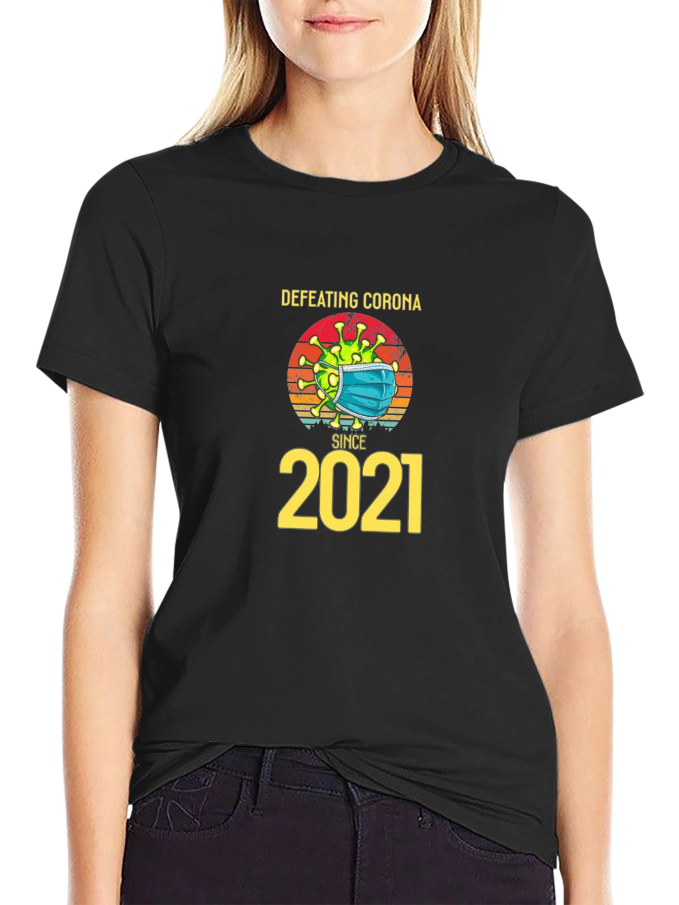 Defeating Corona Since 2021 T-Shirt