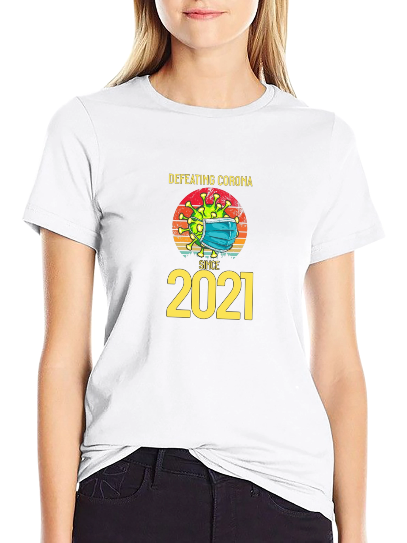 Defeating Corona Since 2021 T-Shirt