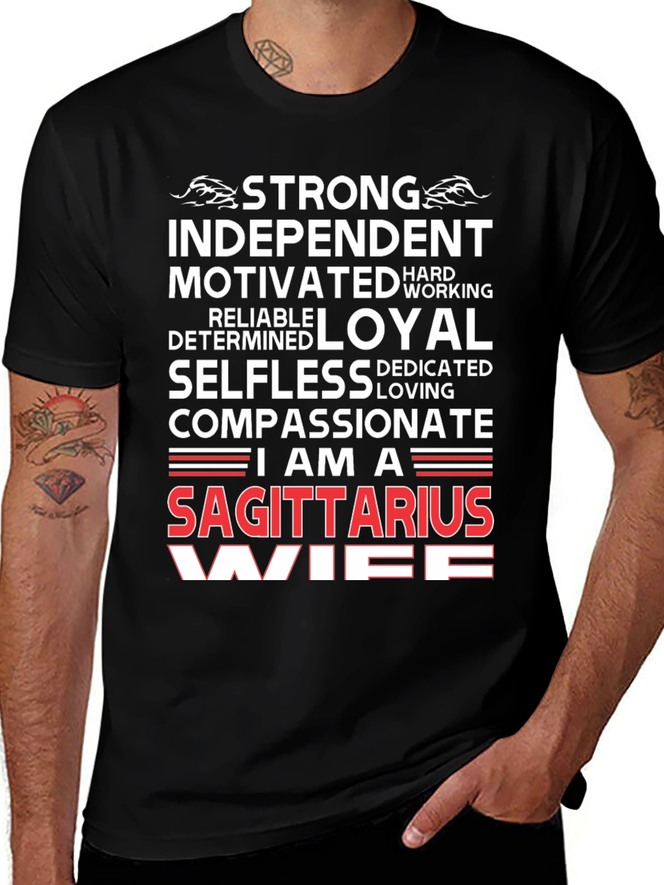 Sagittarius Wife Graphic Tee - Zodiac T-Shirt