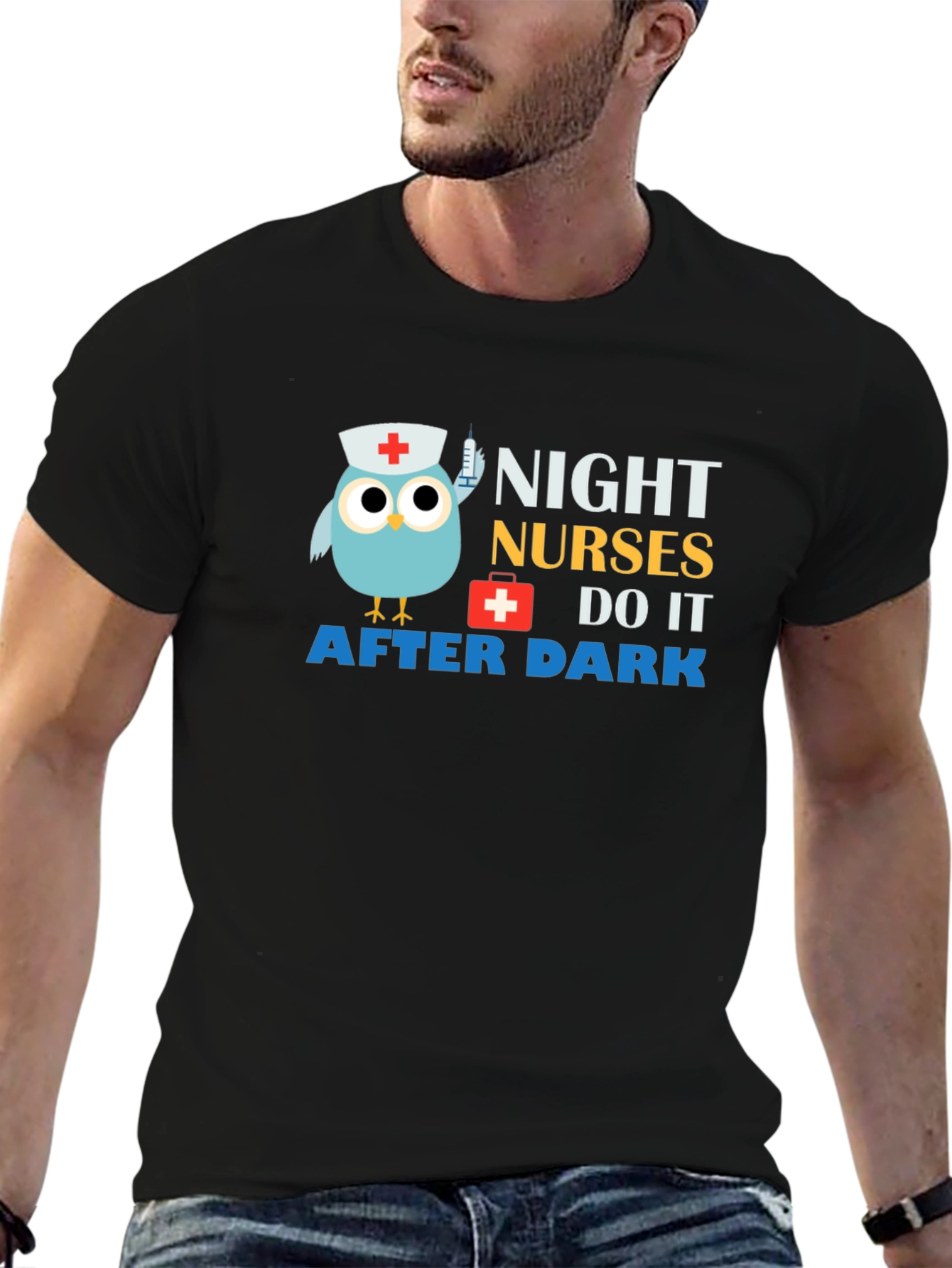 Night Nurses Owl T-Shirt Funny Nurse Tee