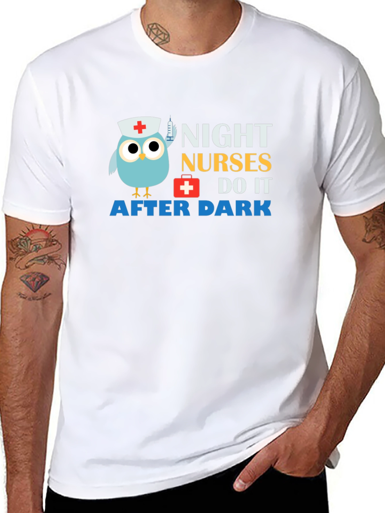 Night Nurses Owl T-Shirt Funny Nurse Tee