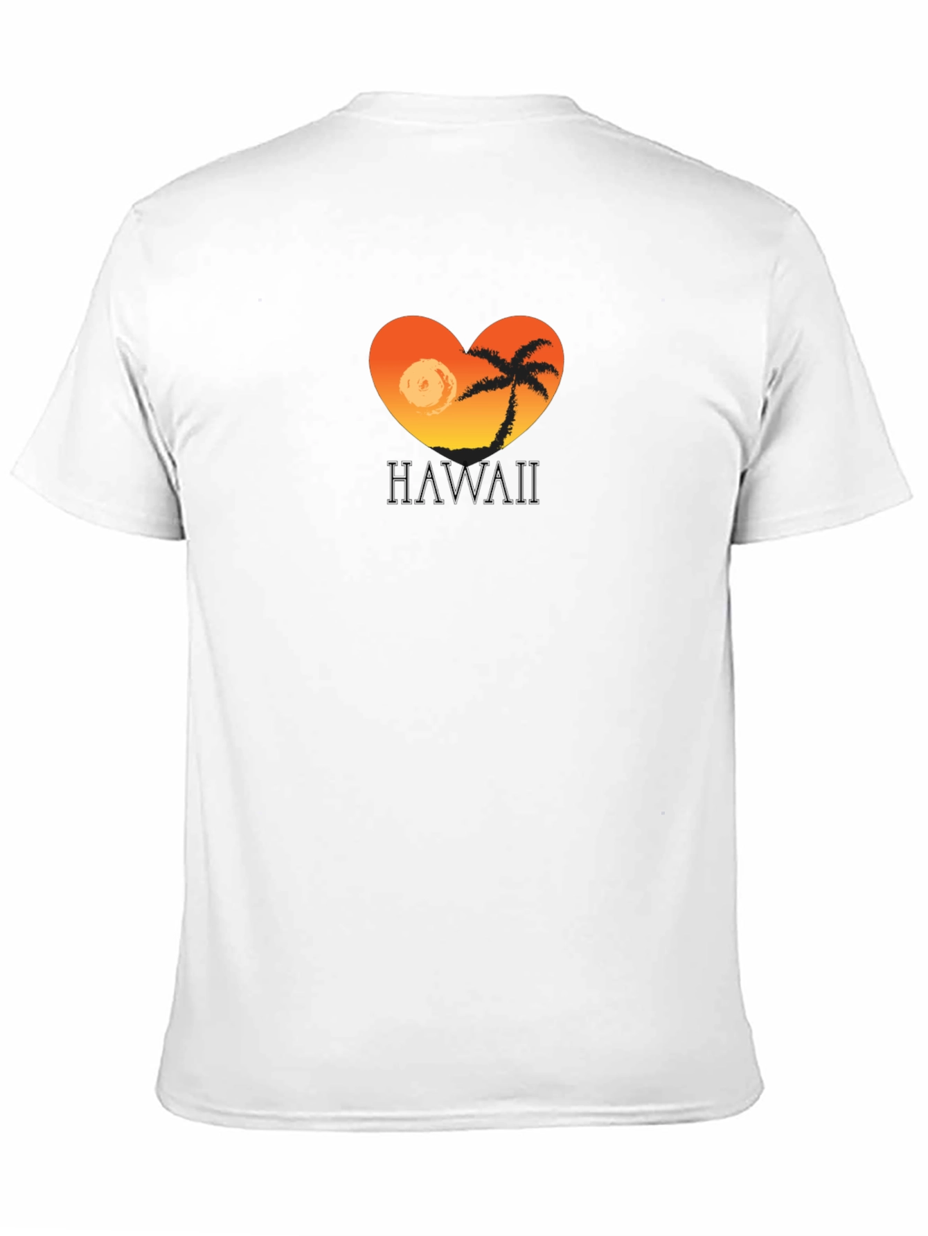 Hawaii Sunset Heart T-Shirt - Tropical Island Tee