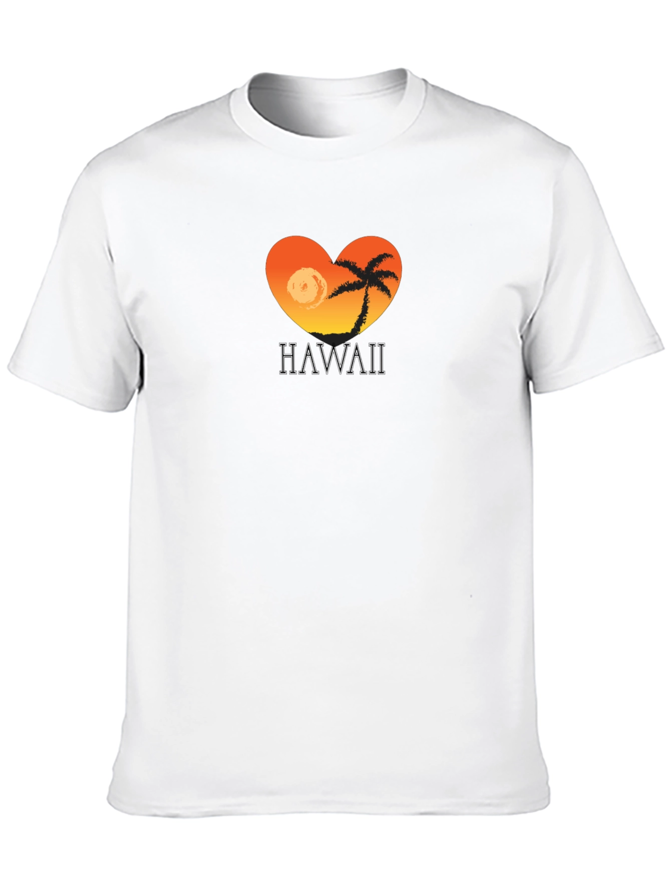 Hawaii Sunset Heart T-Shirt - Tropical Island Tee