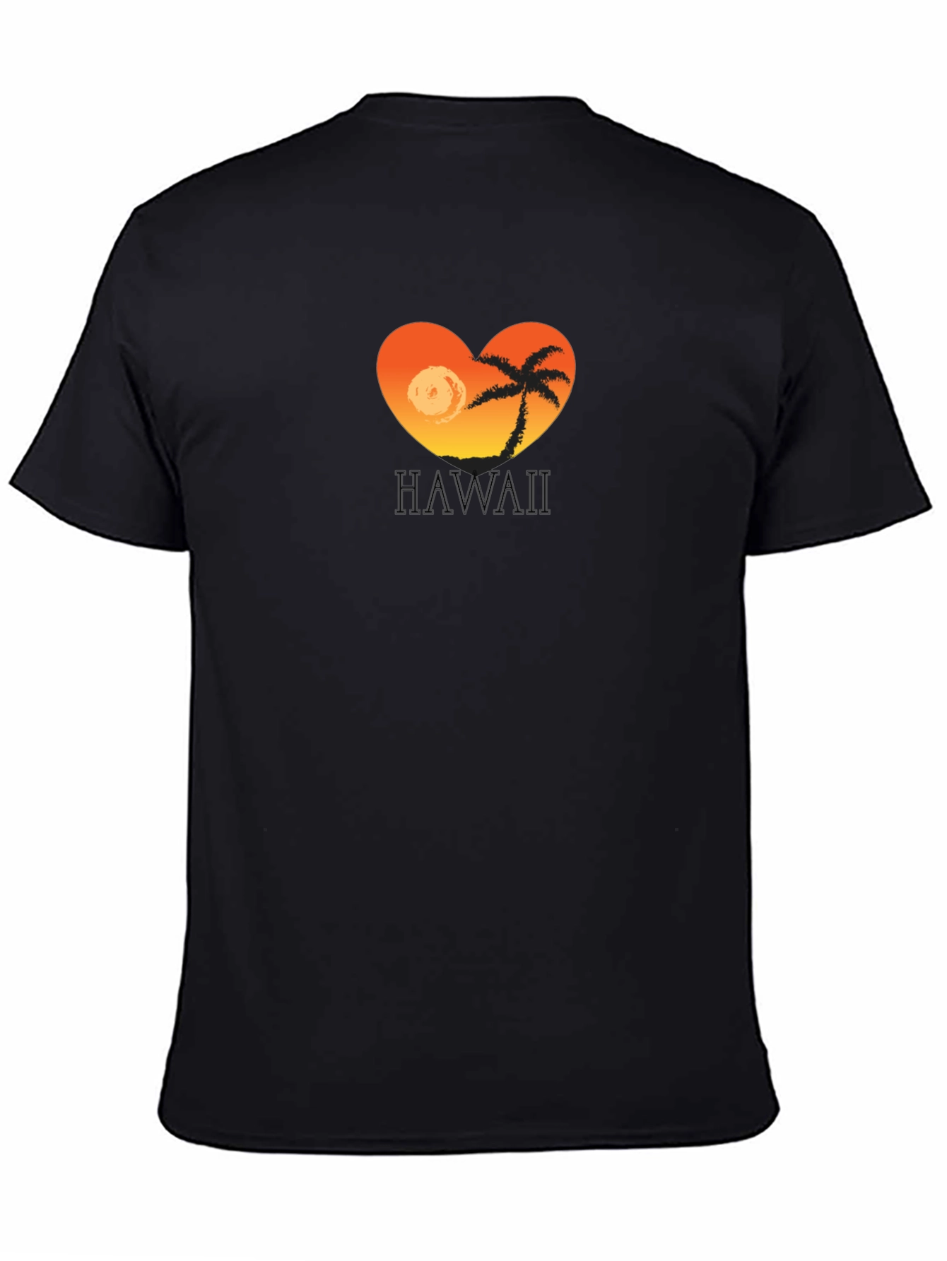 Hawaii Sunset Heart T-Shirt - Tropical Island Tee