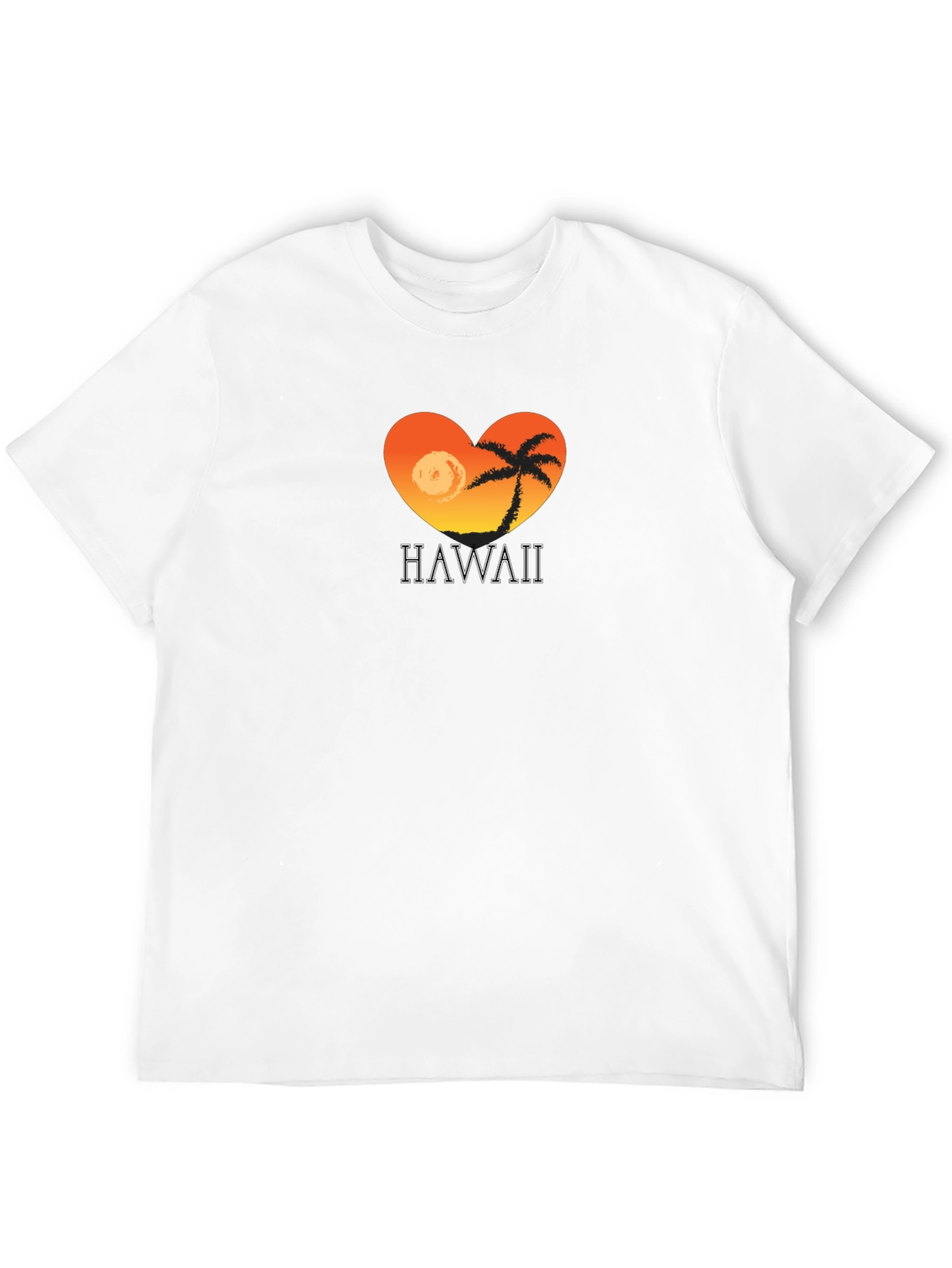 Hawaii Sunset Heart T-Shirt - Tropical Island Tee